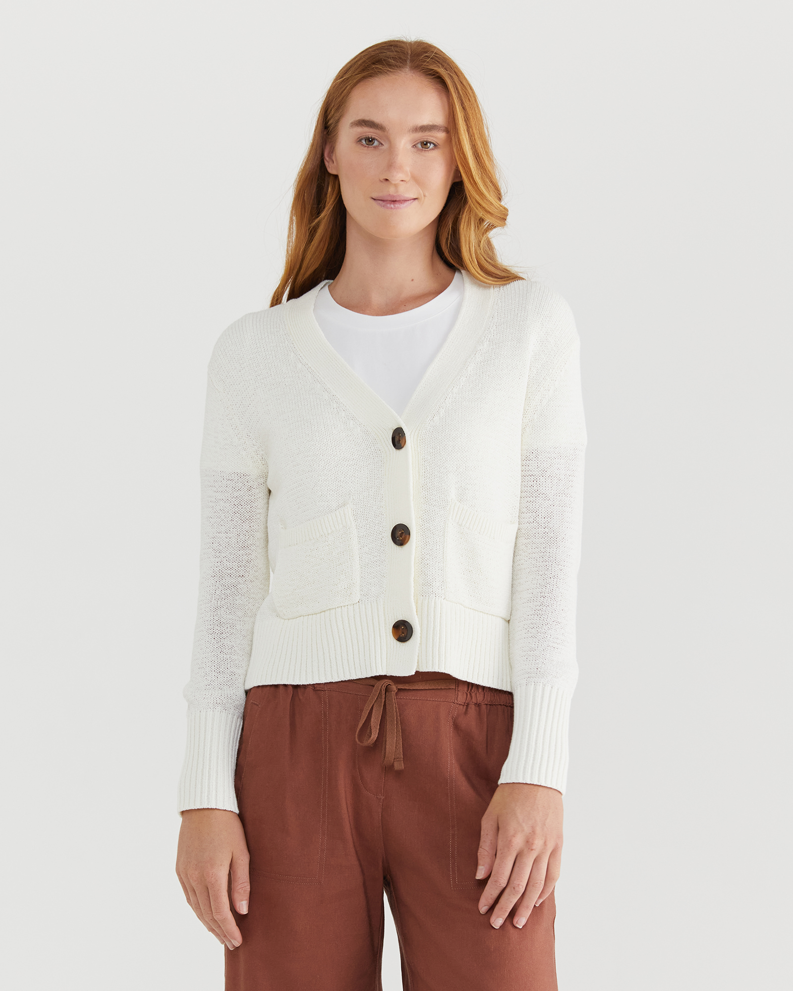 Josie Tape Yarn Cropped Cardi