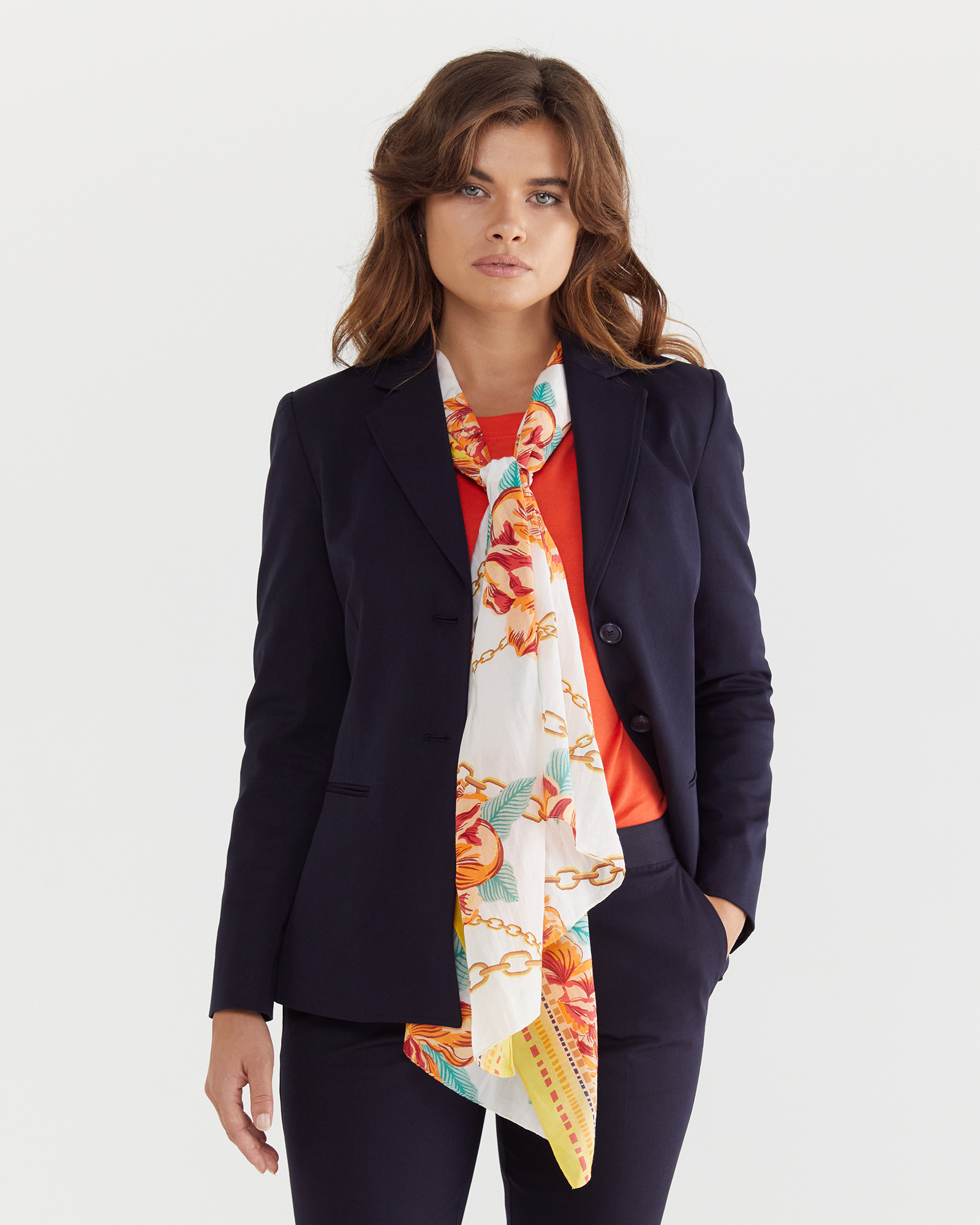 Peony Cotton Silk Scarf