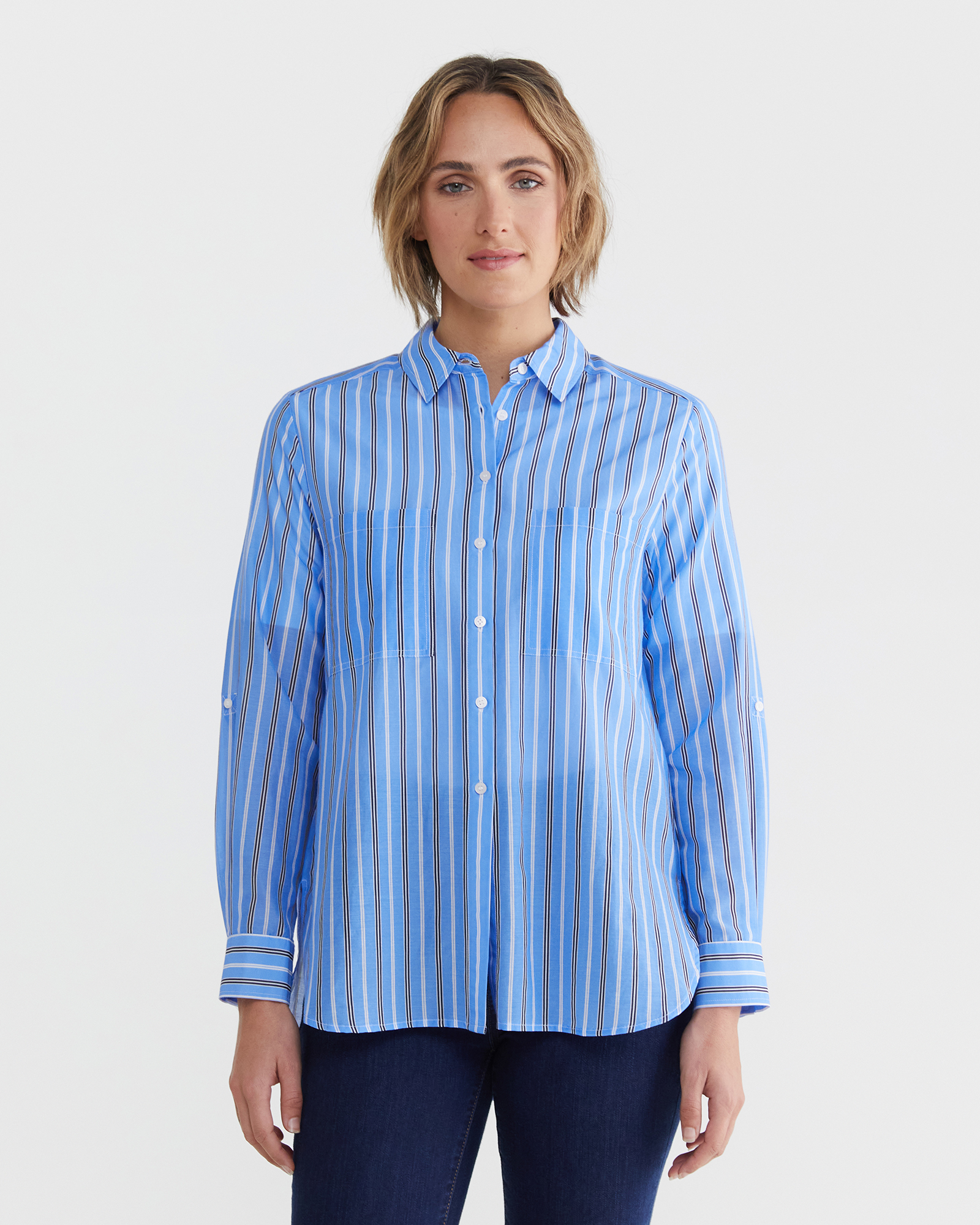 Stripe Cotton Silk Shirt