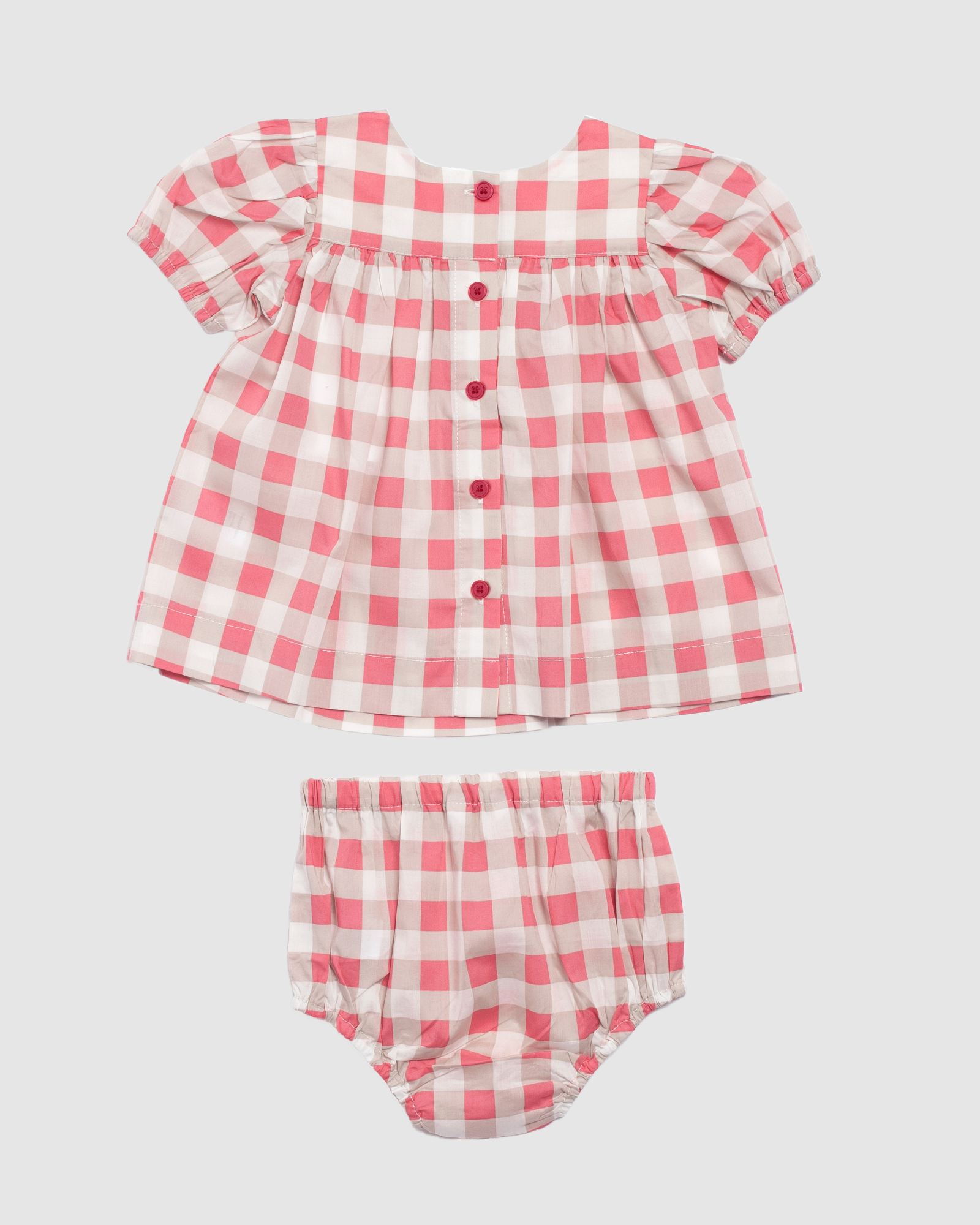 Cora Check Cotton Baby Set