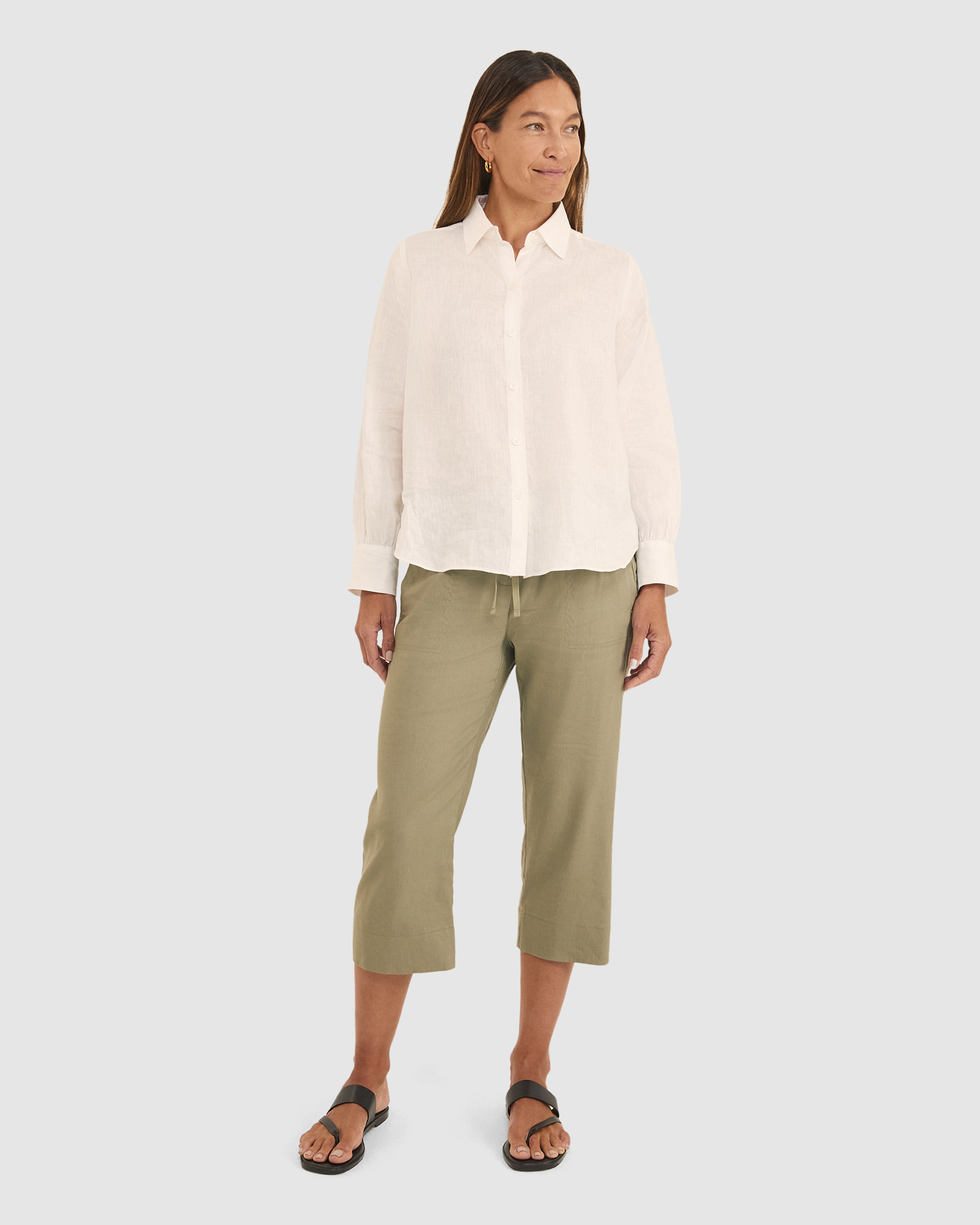 Rosa Crop Linen Pant