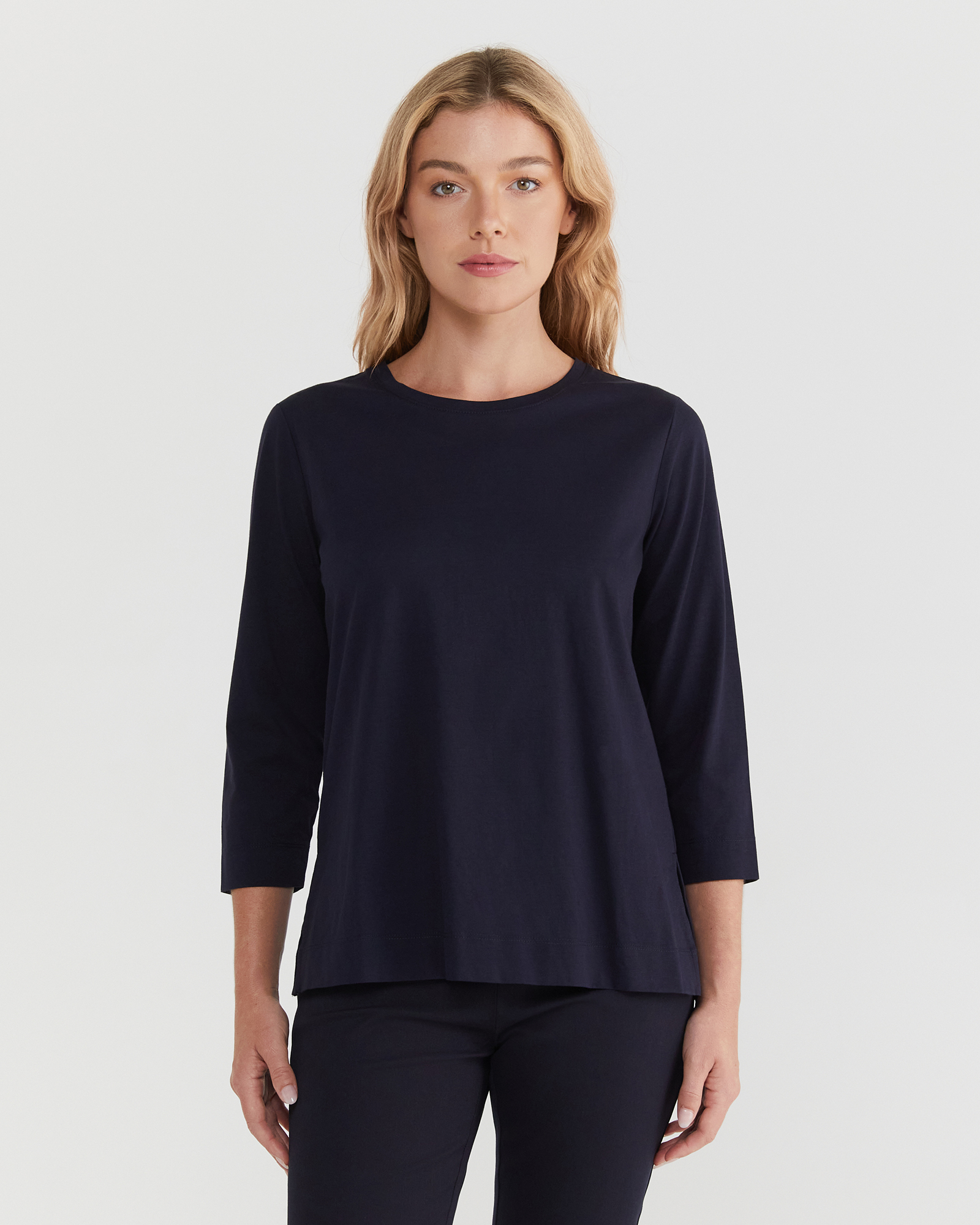 Cotton Crew 3/4 Sleeve T-Shirt