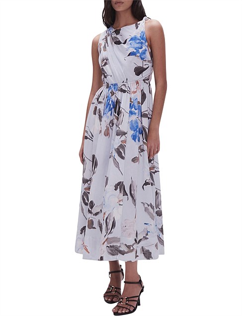 ABBEY TWISTED MIDI DRESS
