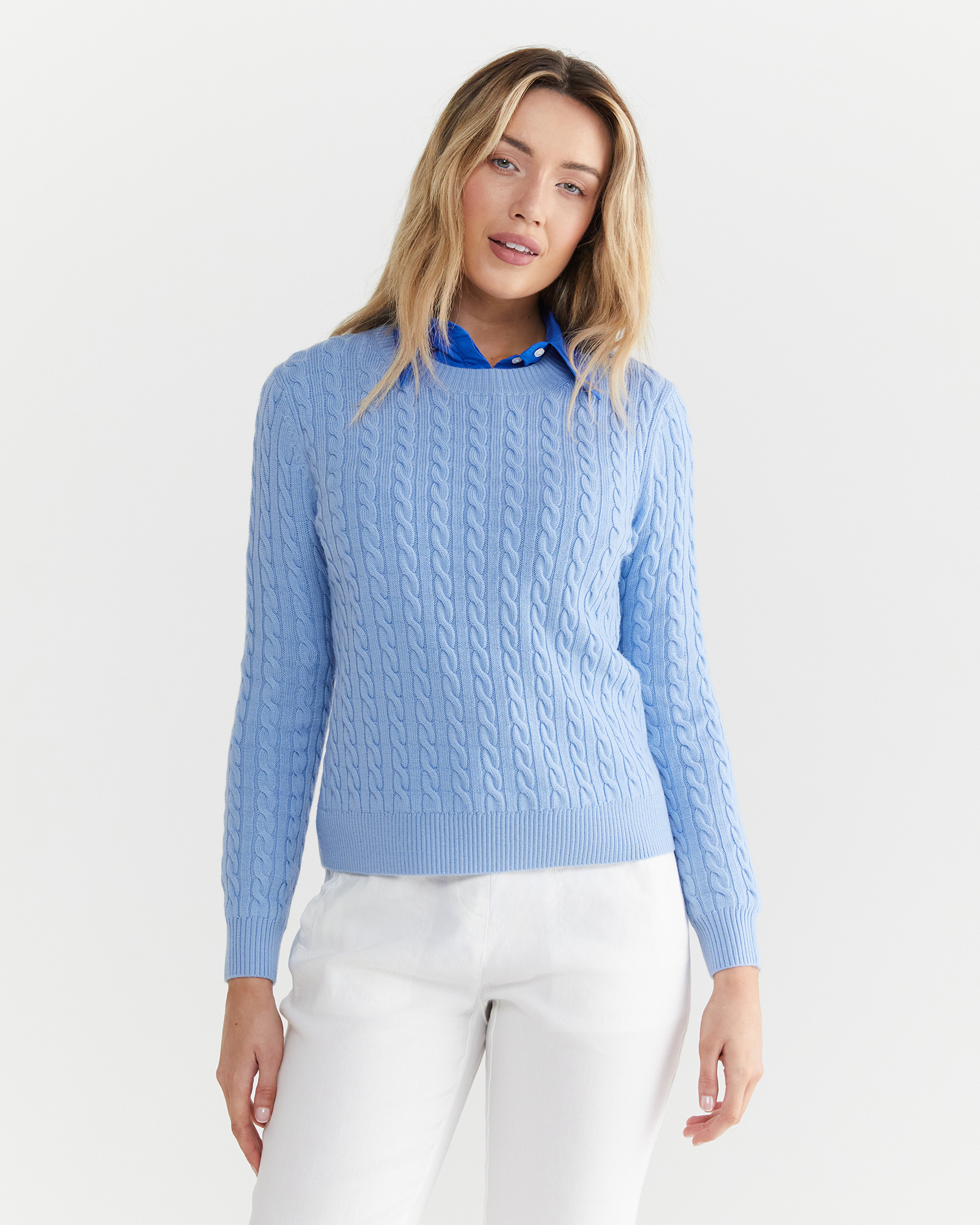 Merino Wool Baby Cable Sweater