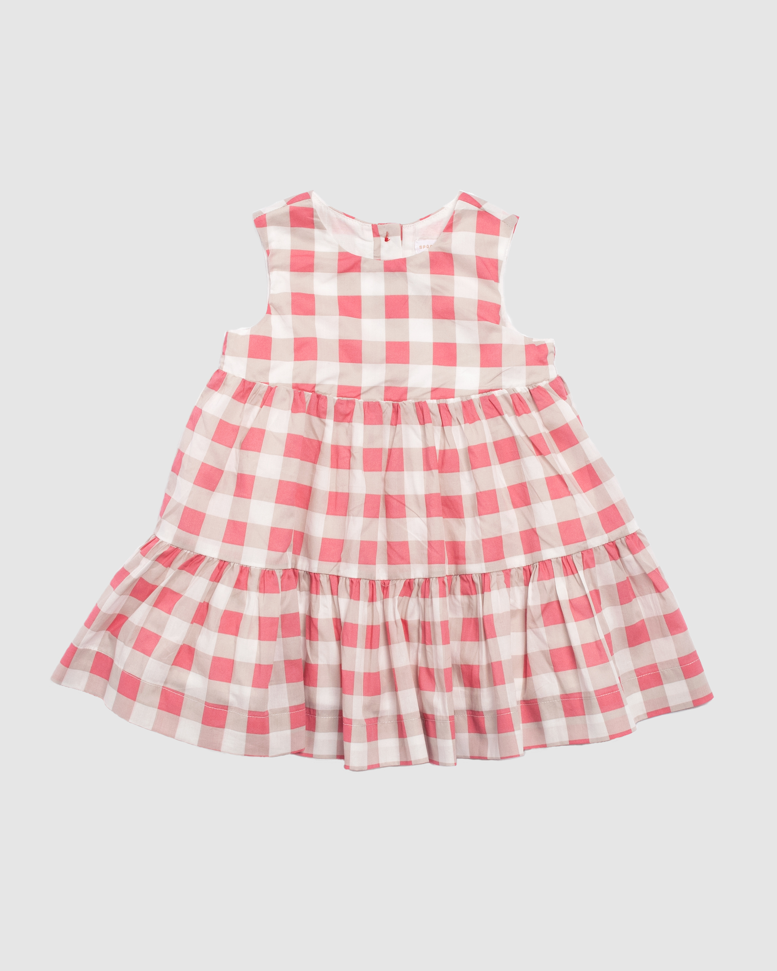 Cora Check Tiered Baby Dress