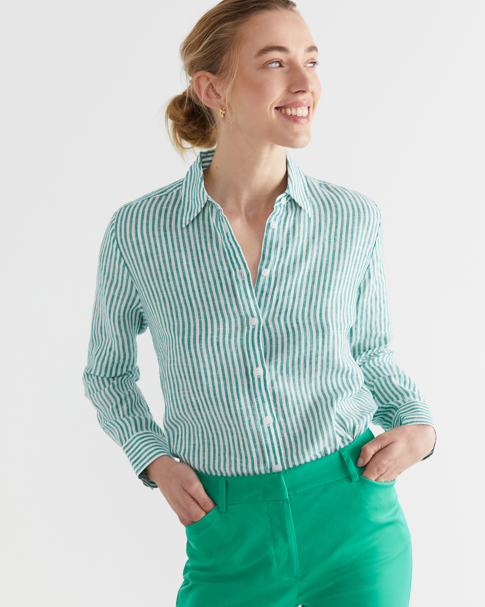 Dahlia Stripe Linen Shirt