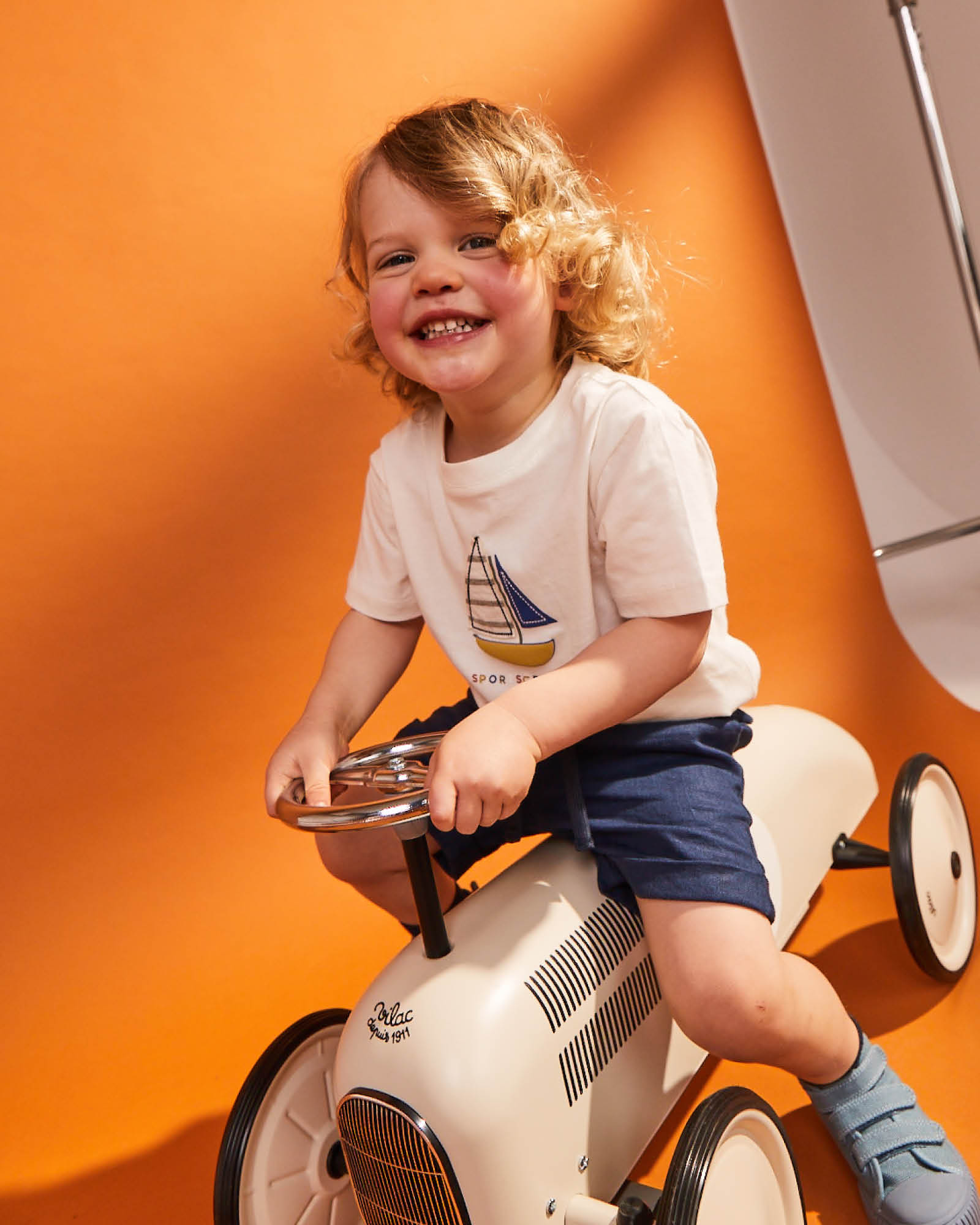 Sail Boat Cotton Short Sleeve Tee