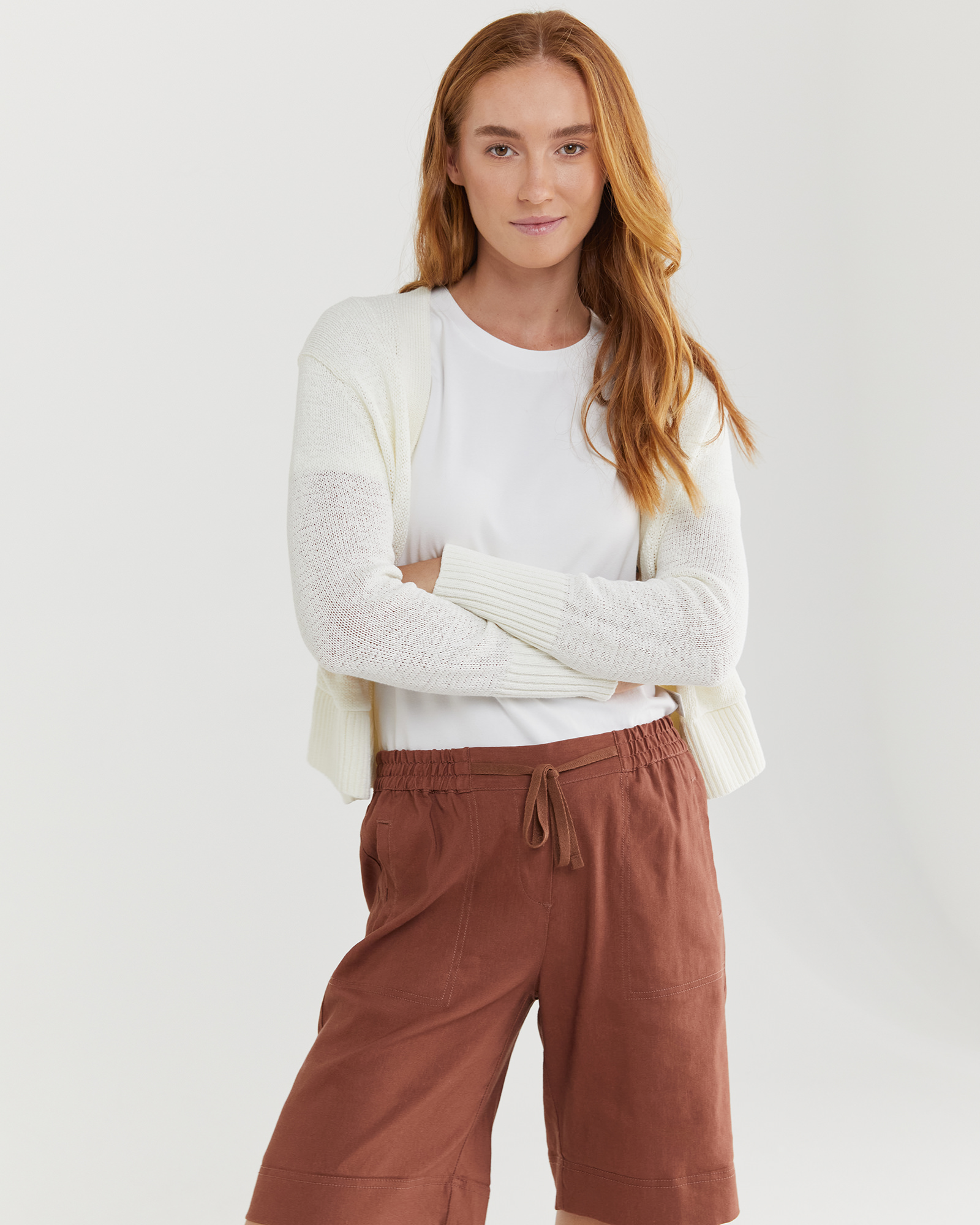 Josie Tape Yarn Cropped Cardi