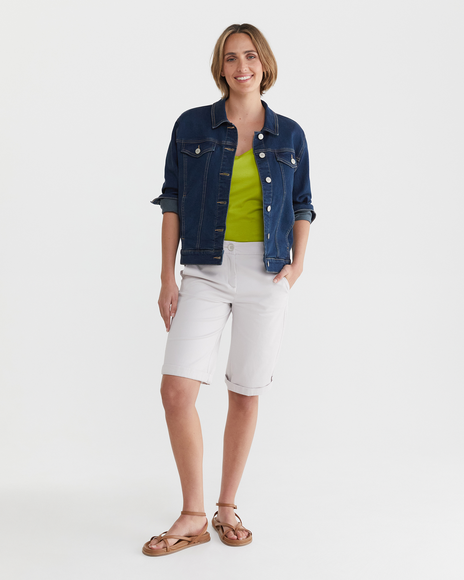 V Neck Mercerised Tee