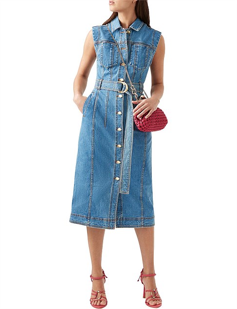 DARCIE DENIM MIDI DRESS