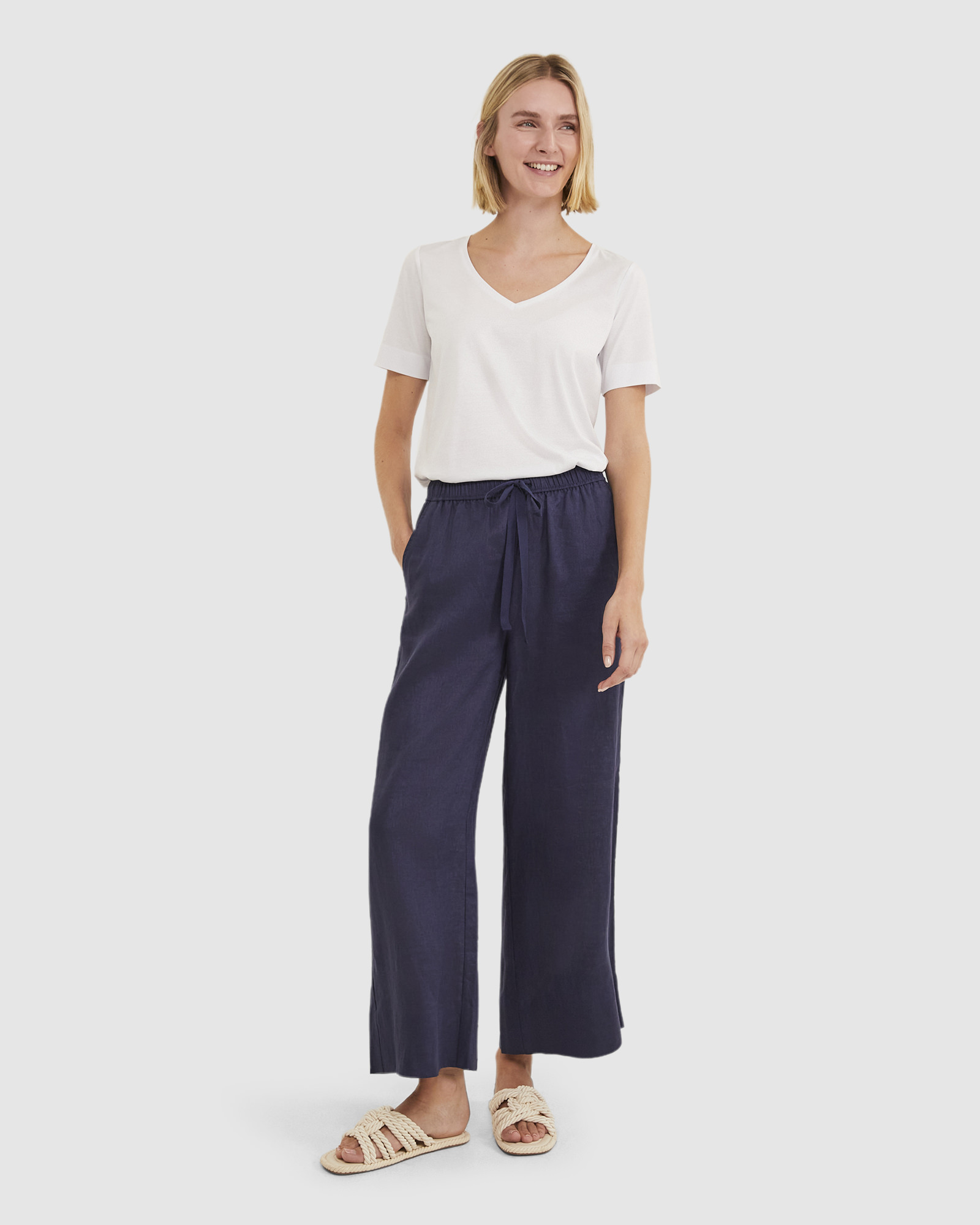 V Neck Mercerised Tee