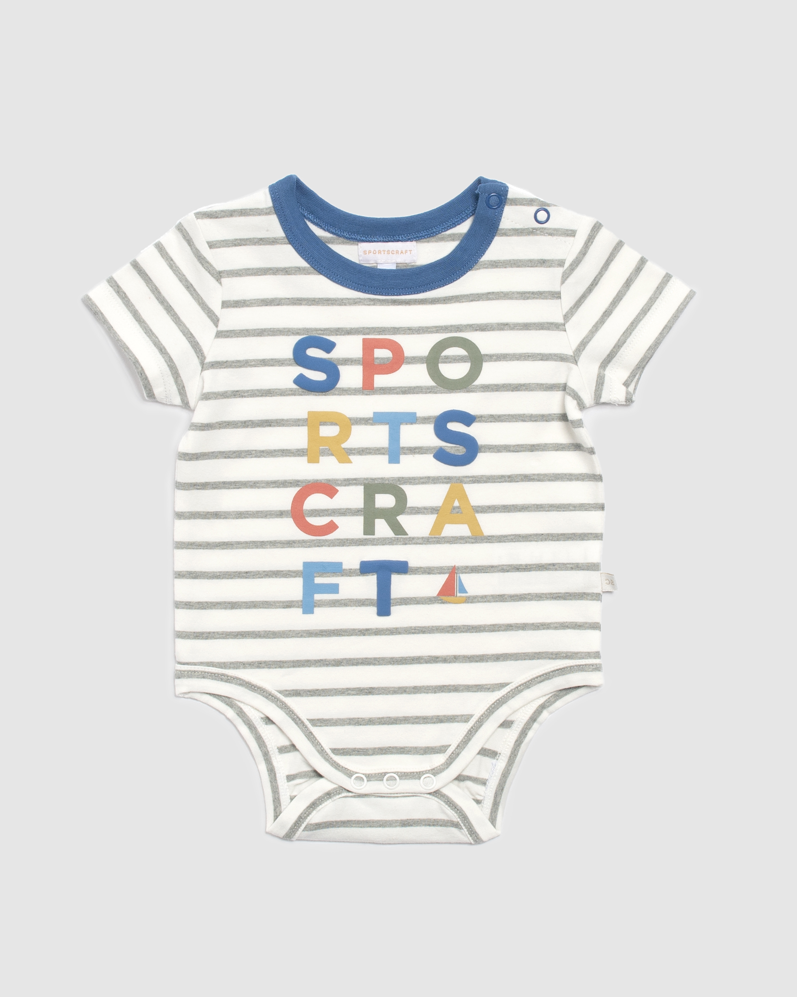 Tommy Logo Stripe Baby Bodysuit