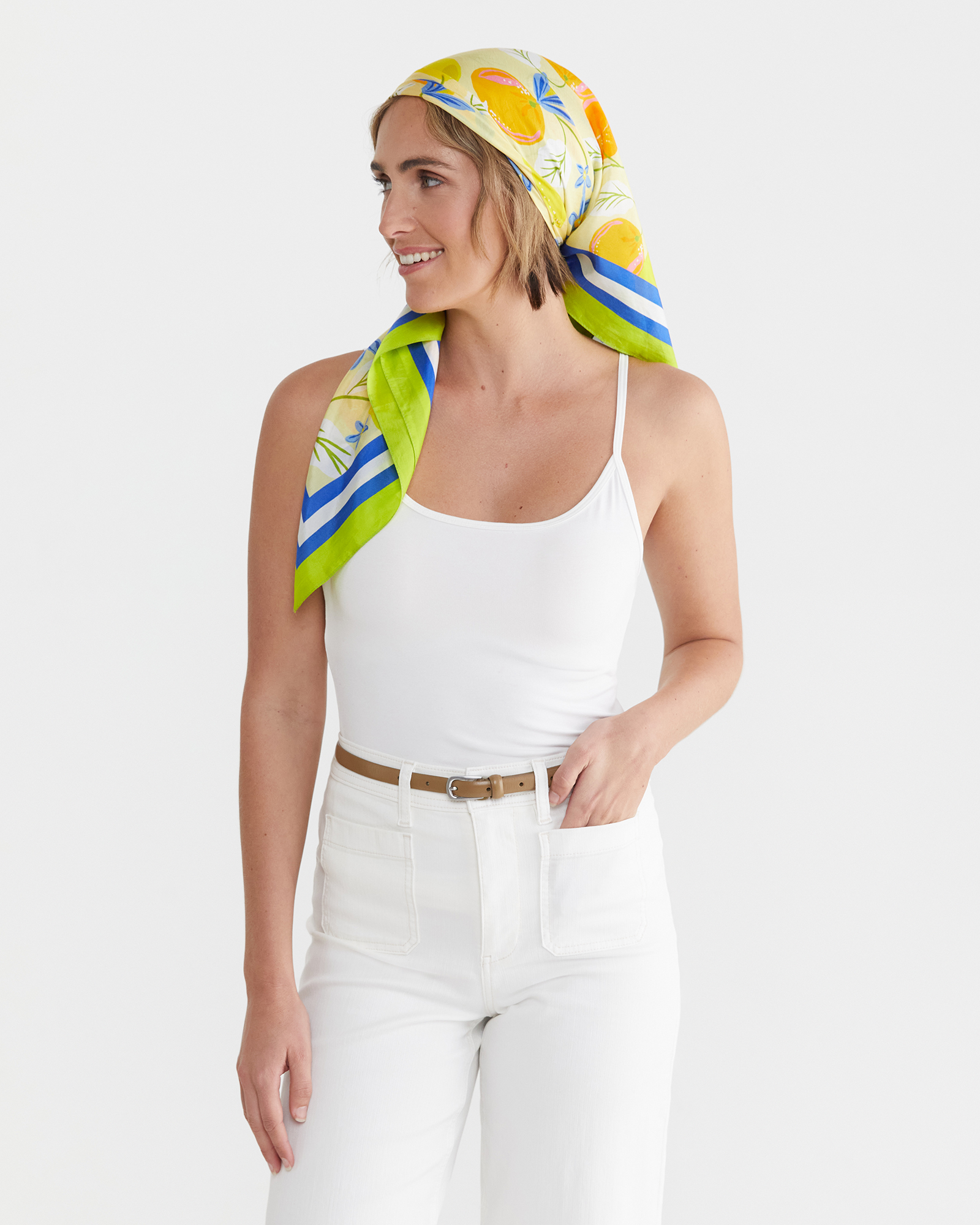 Citron Silk Scarf
