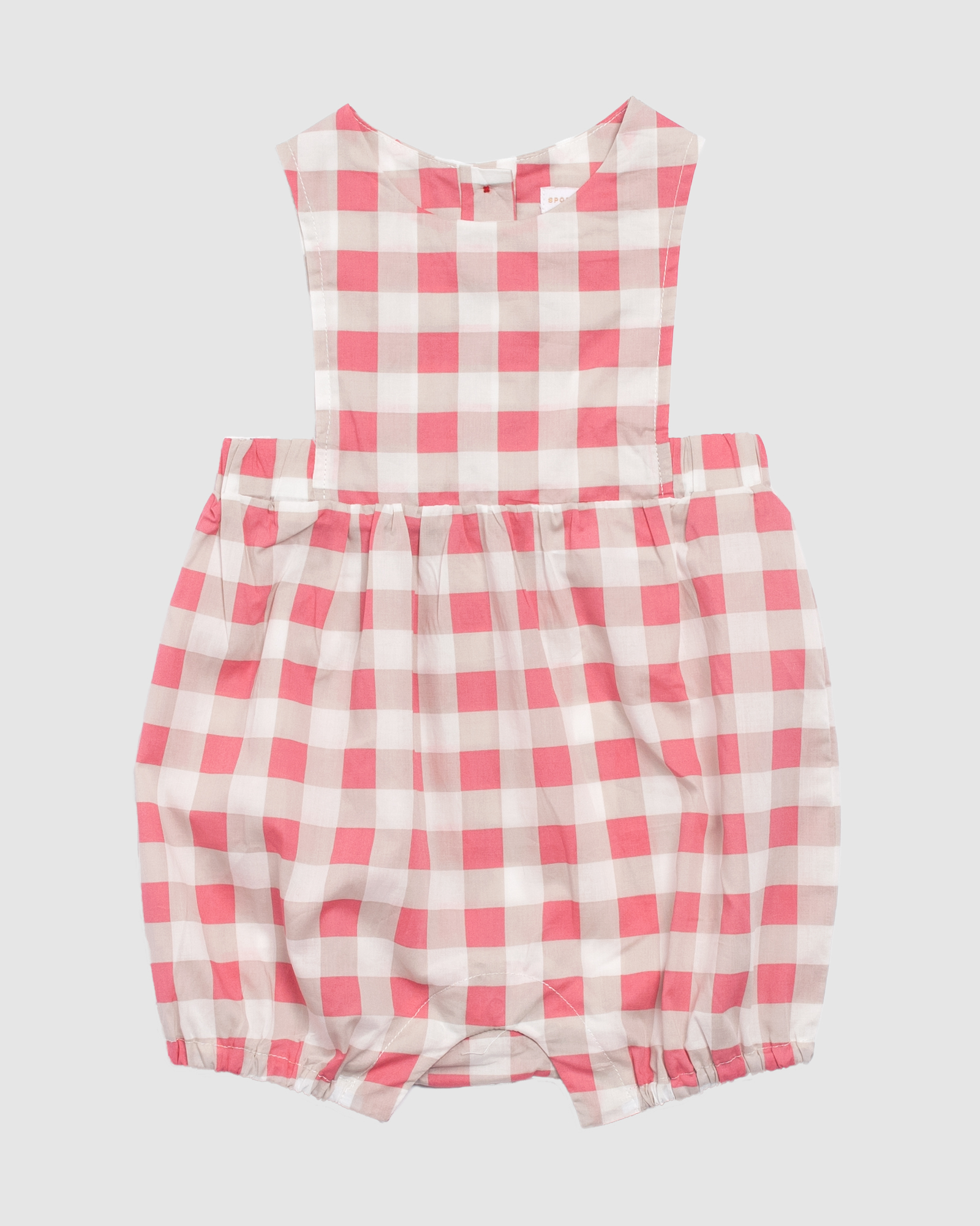 Cora Check Cotton Baby Romper