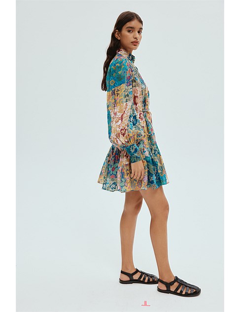 BELLA PATCHWORK MINI DRESS