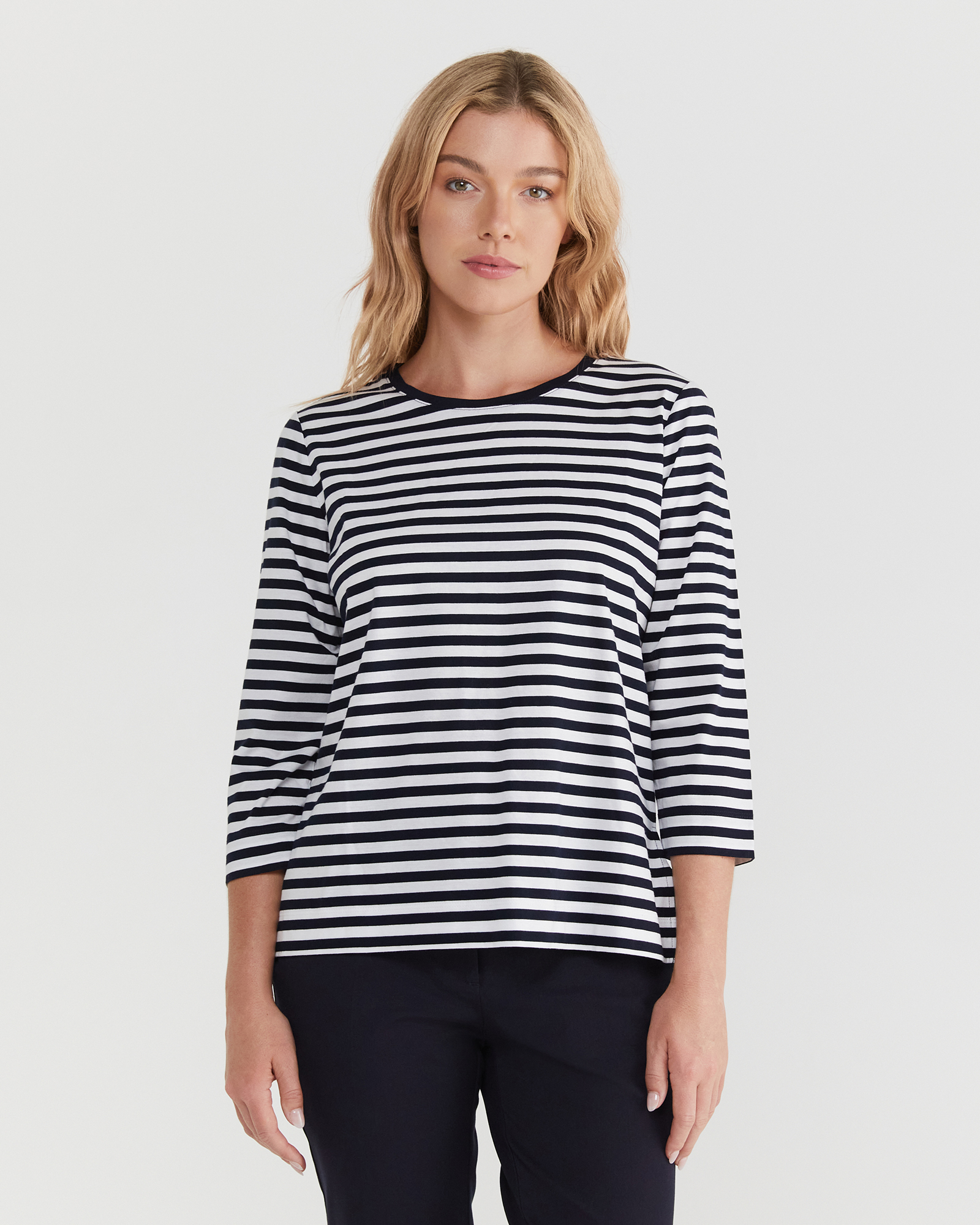 Cotton Crew 3/4 Sleeve T-Shirt