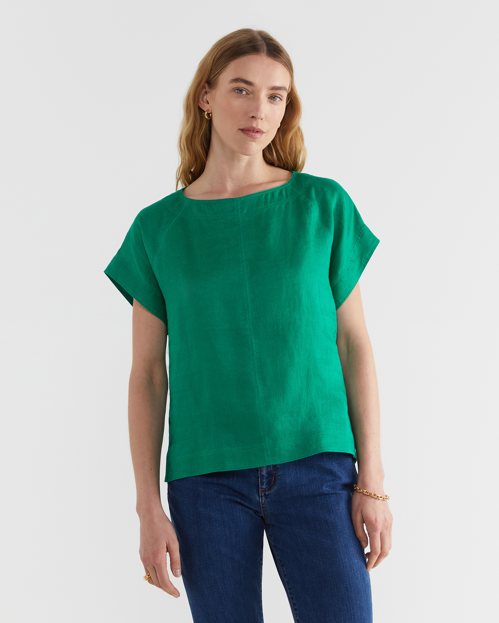 Allegra Linen Top