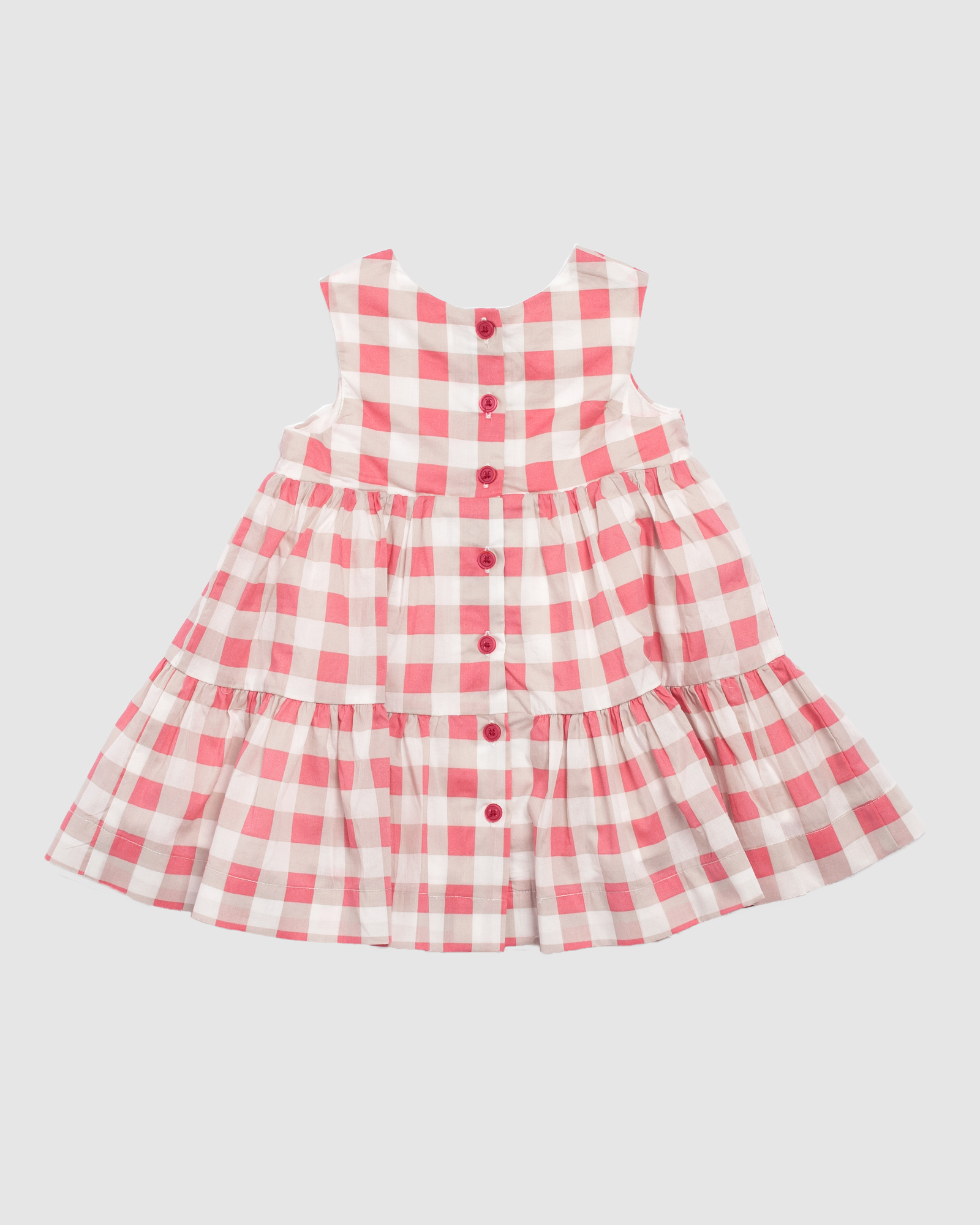 Cora Check Tiered Baby Dress