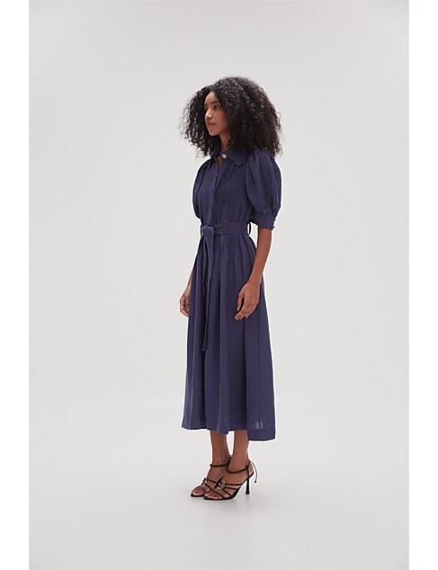 MADELEINE BELTED MIDI DRESS