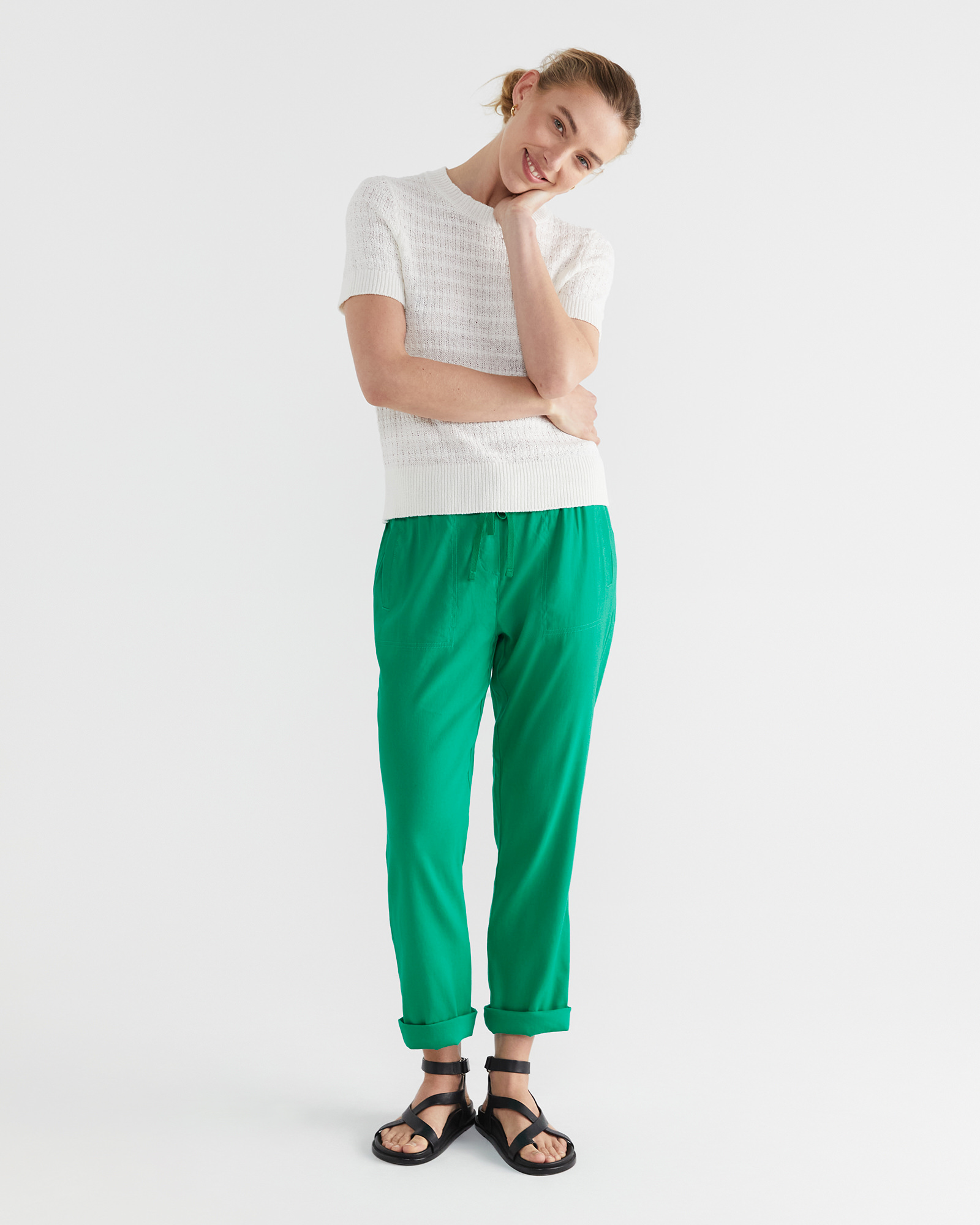 Josie Tape Yarn Textured Knit