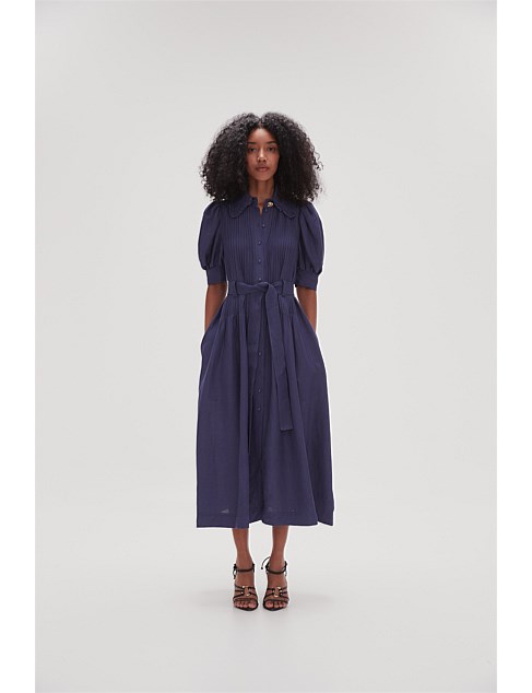 MADELEINE BELTED MIDI DRESS