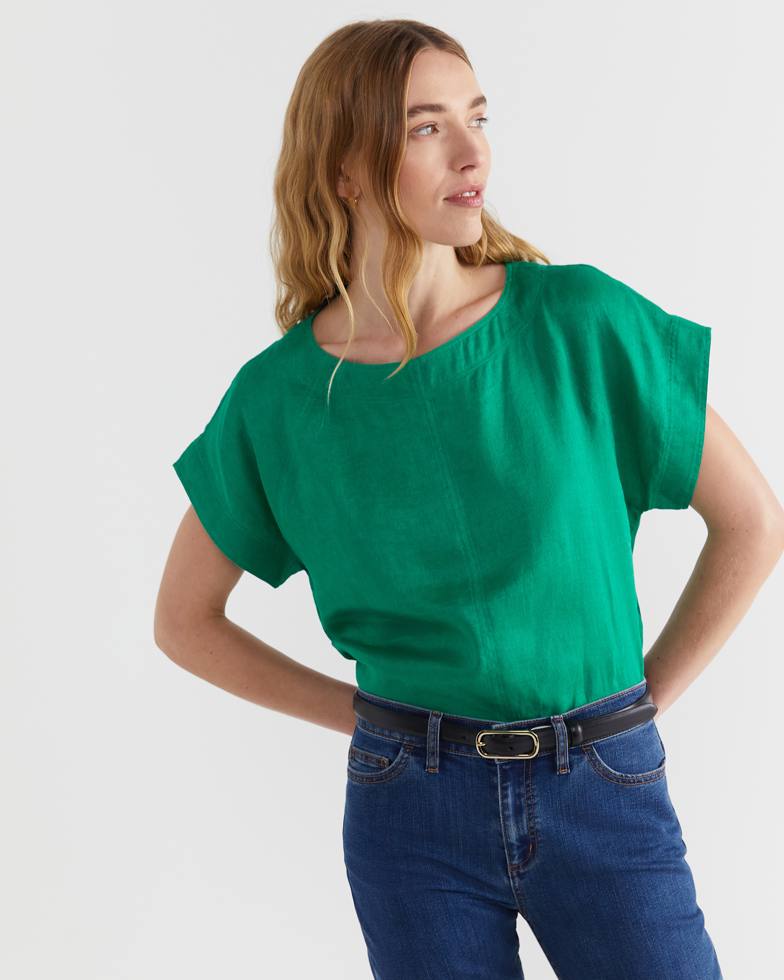 Allegra Linen Top