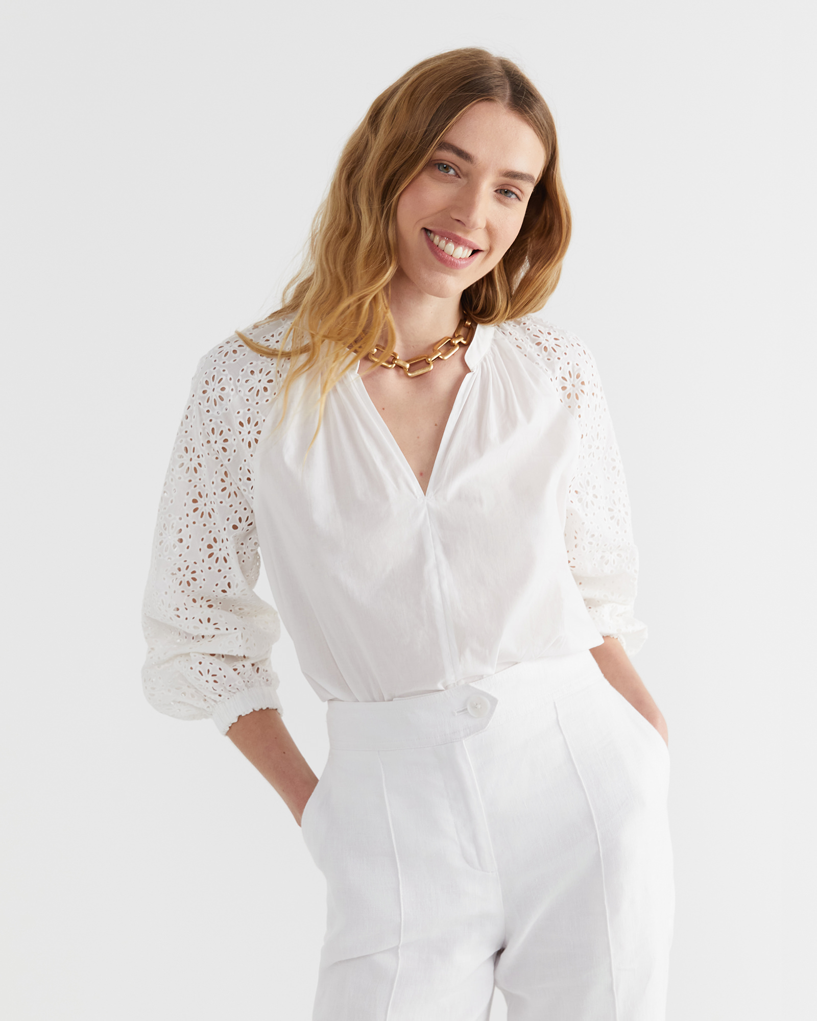 Sorrento Broderie Blouse