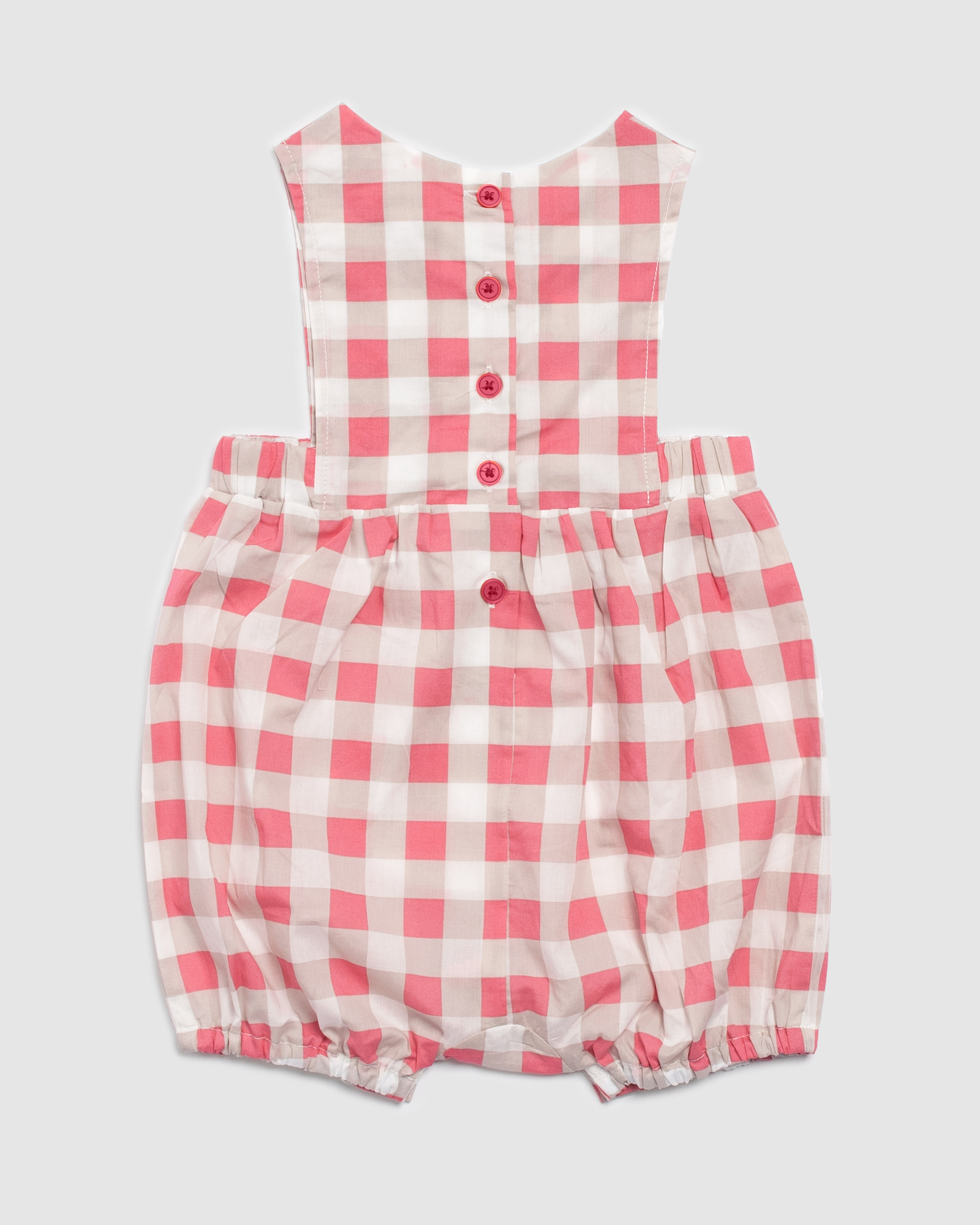 Cora Check Cotton Baby Romper