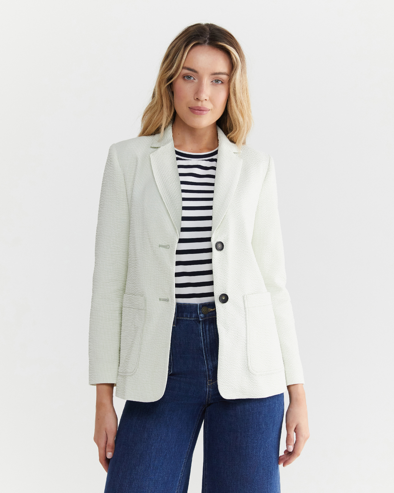 Sonia Seersucker Blazer