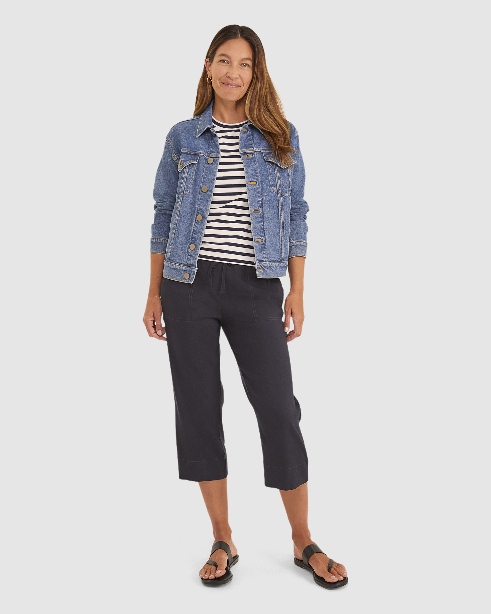 Rosa Crop Linen Pant