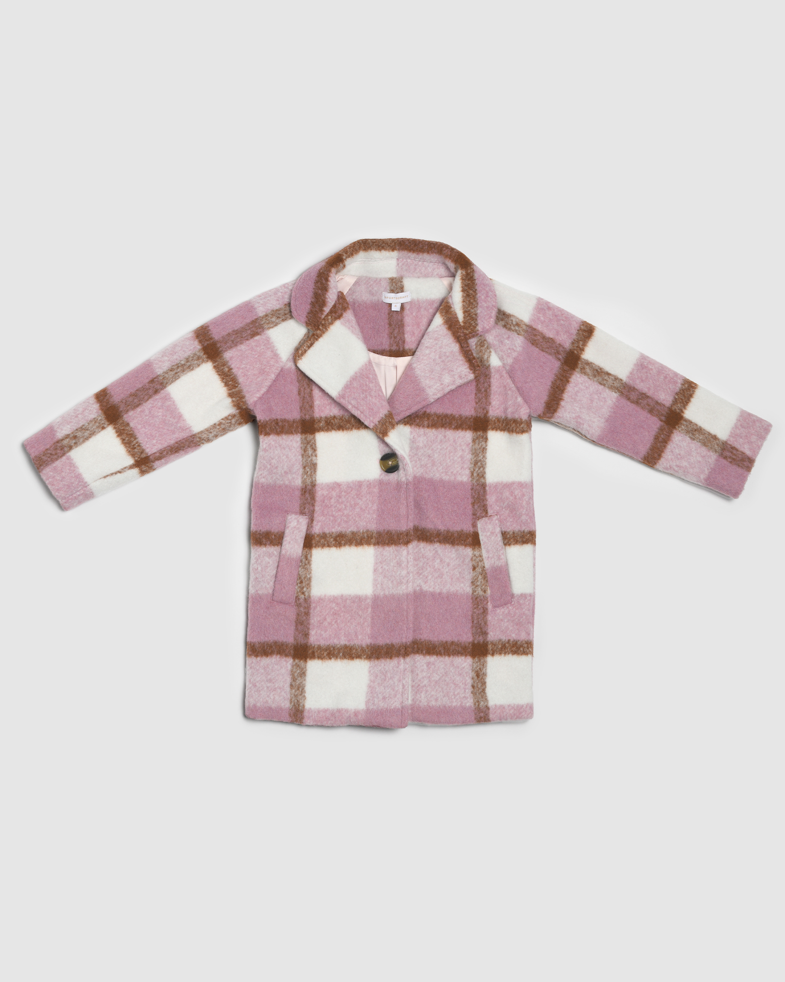 Coco Cocoon Check Coat