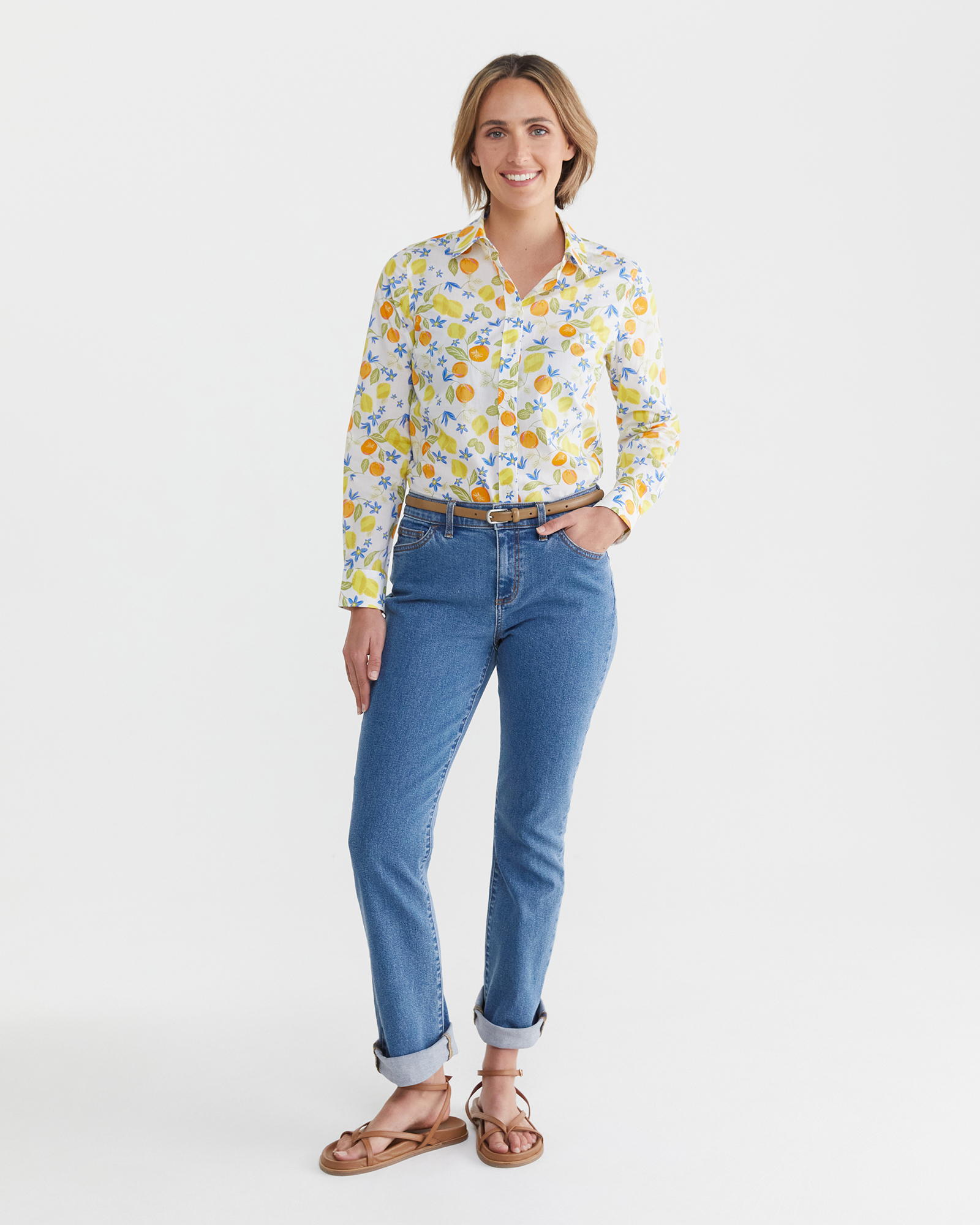 Citron Lily Voile Shirt