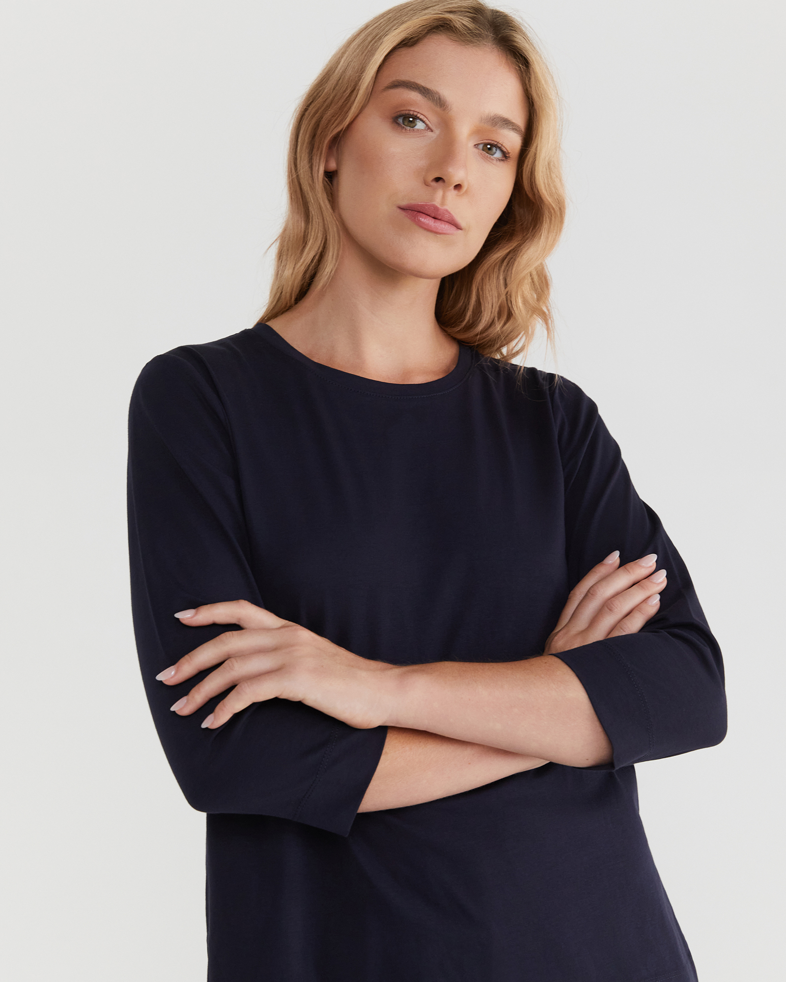 Cotton Crew 3/4 Sleeve T-Shirt