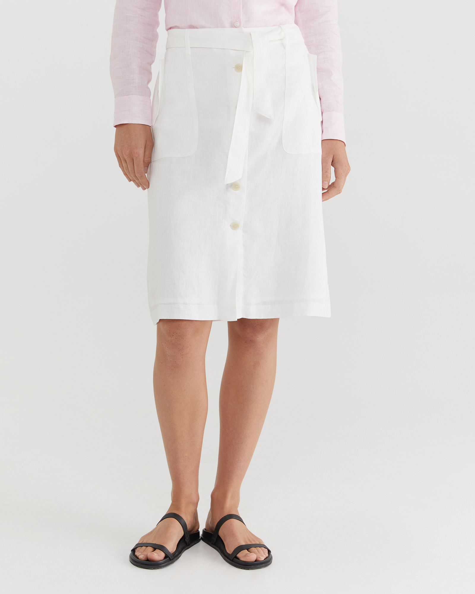 Josie Linen Tie Skirt