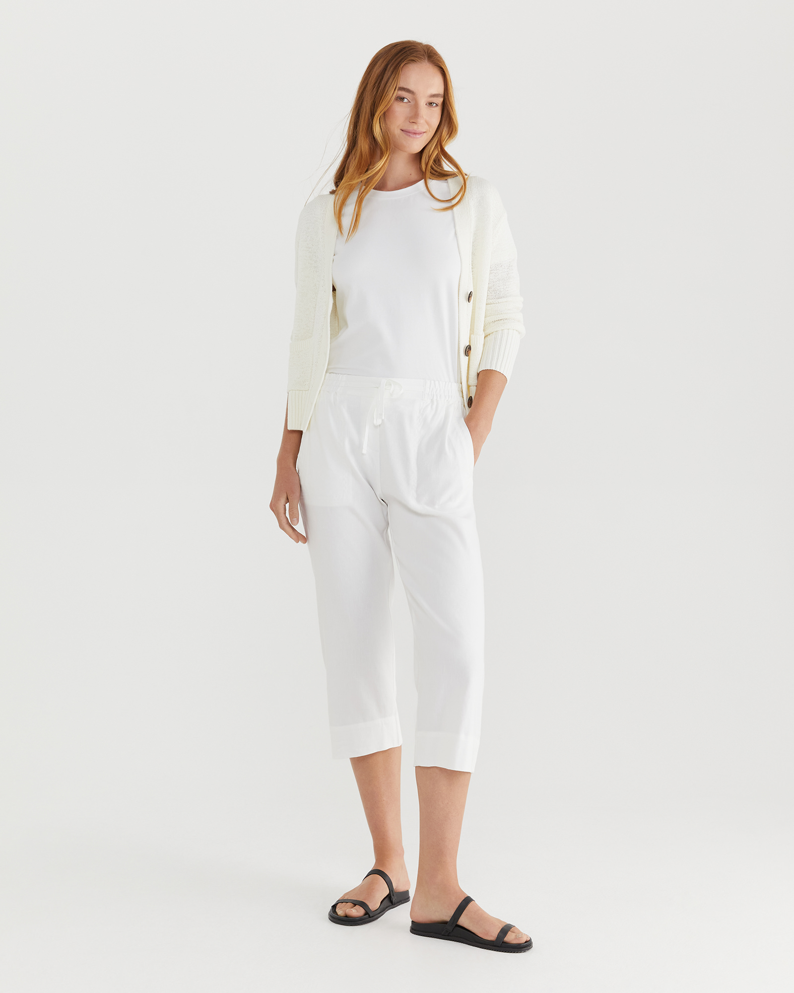 Rosa Crop Linen Pant