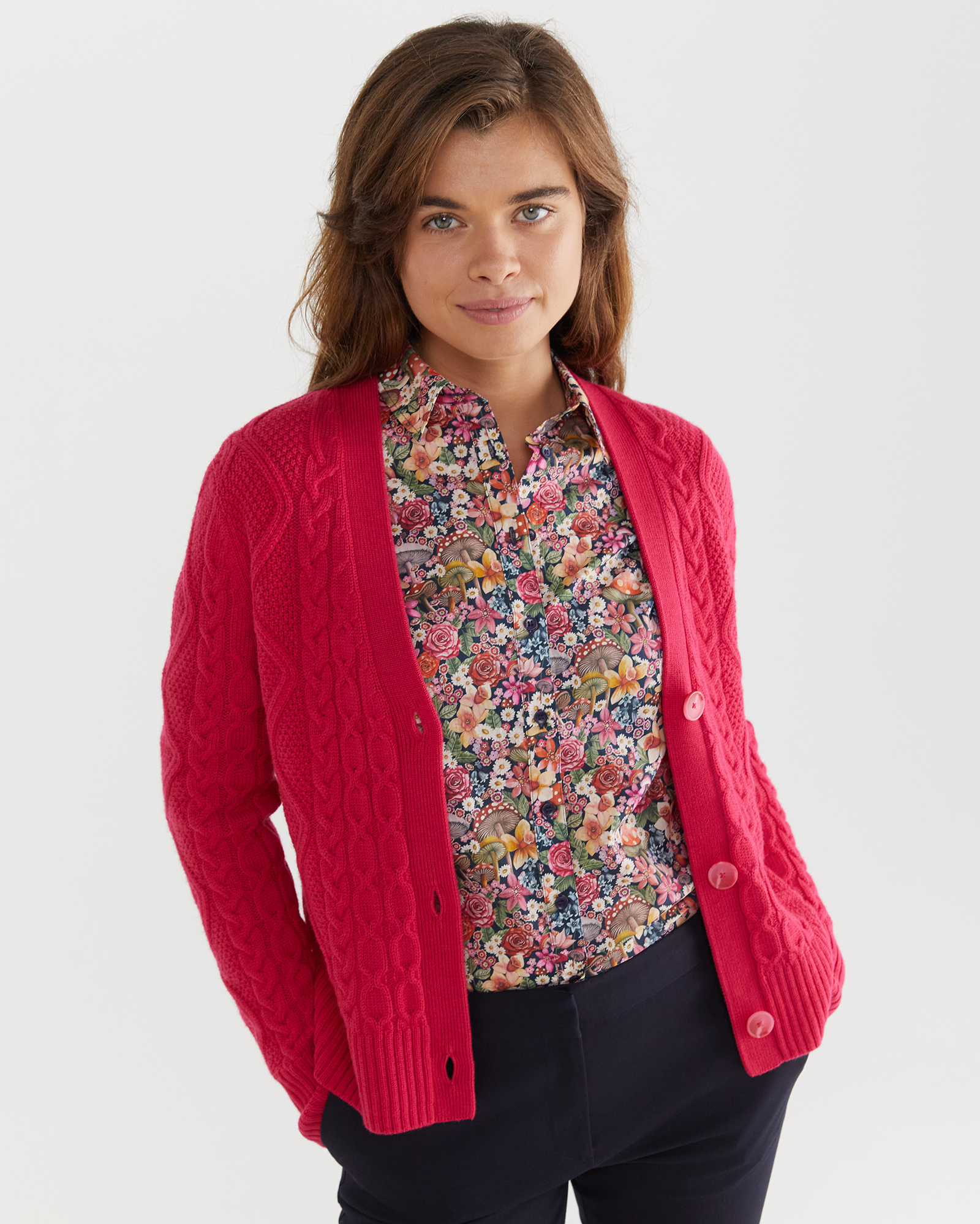 Merino Wool Cable Cardigan