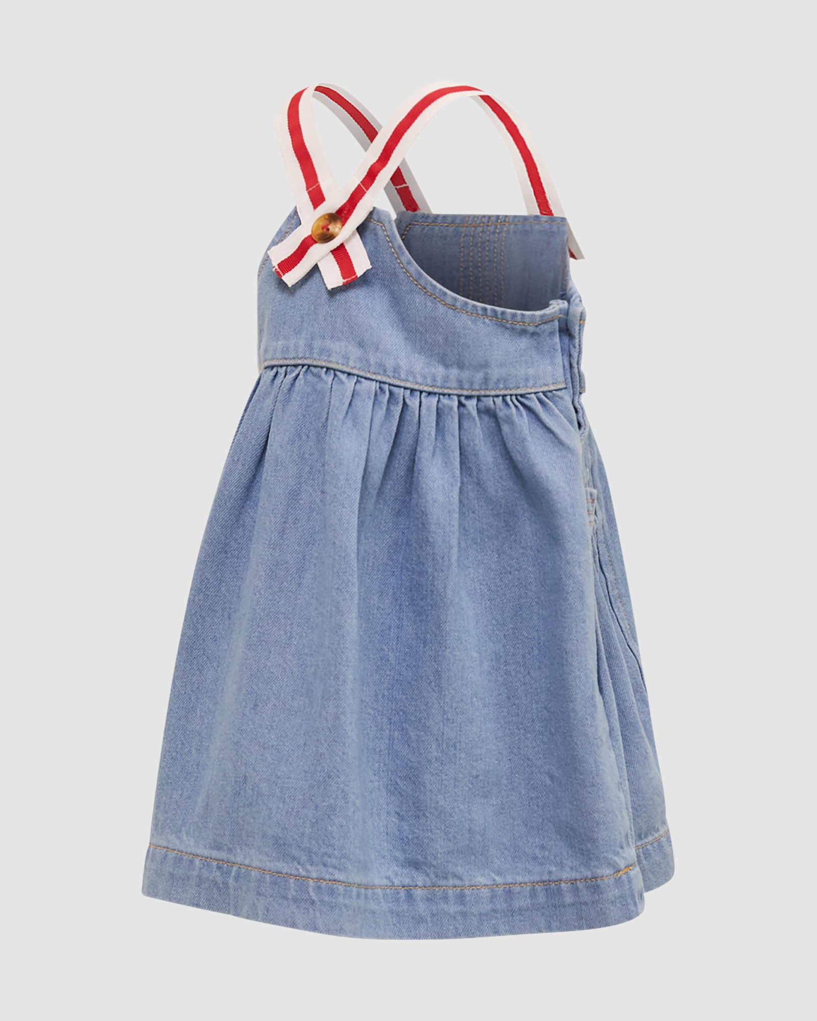 Dora Denim Cotton Baby Pinafore