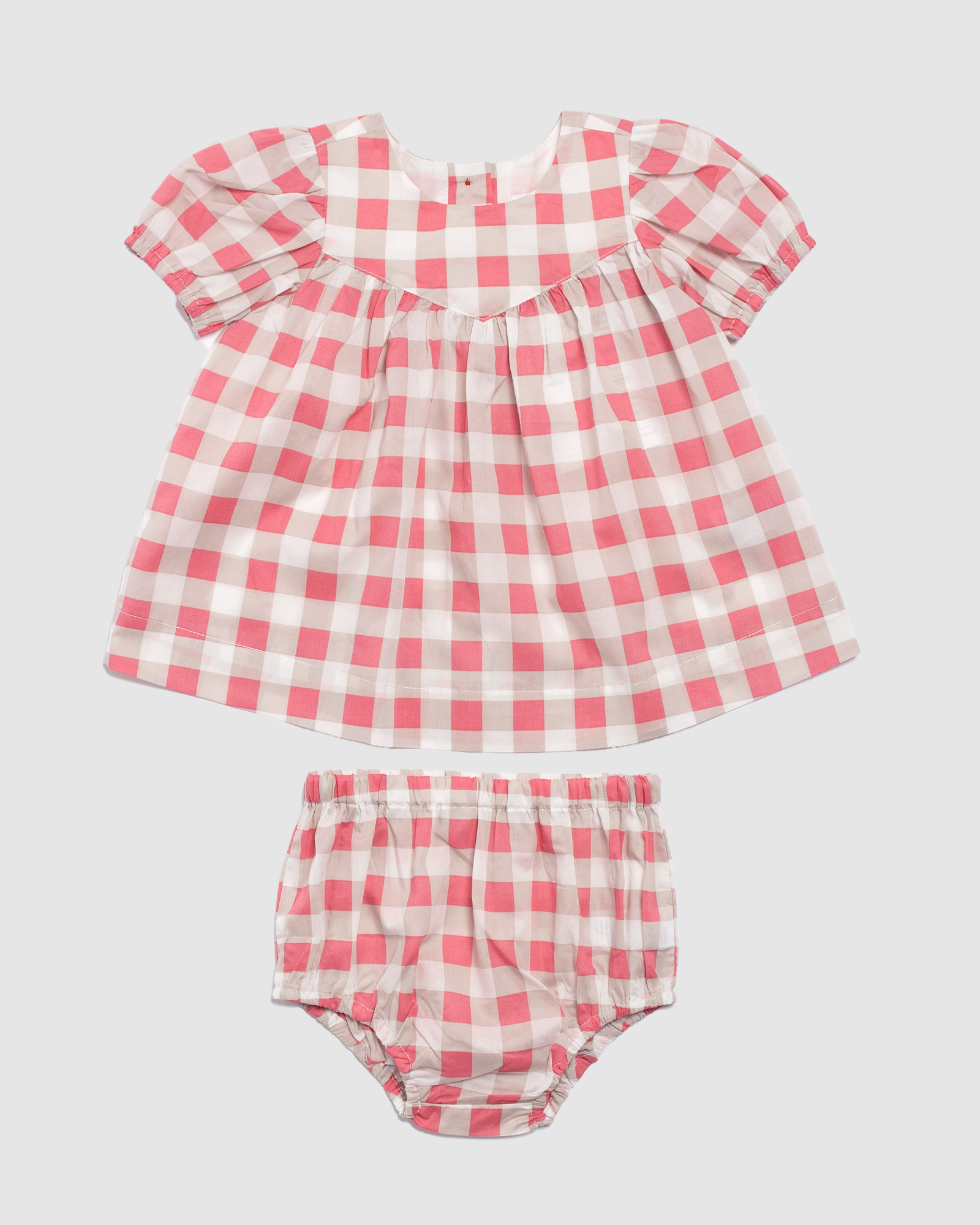 Cora Check Cotton Baby Set