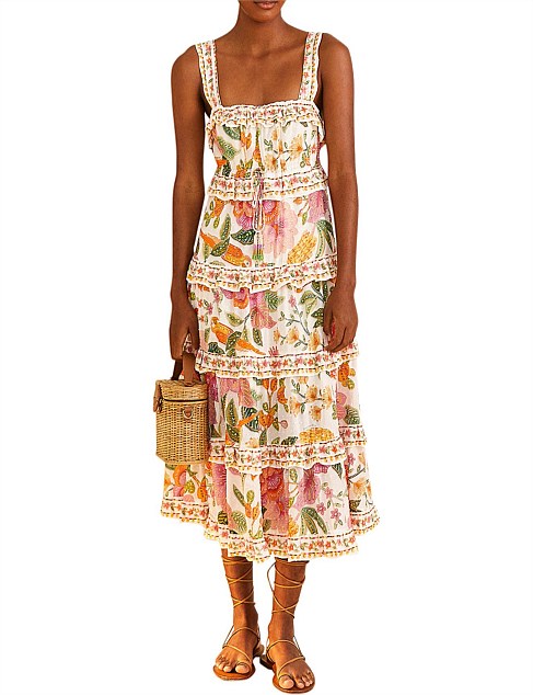 MACAW OFF-WHITE MIDI DRESS