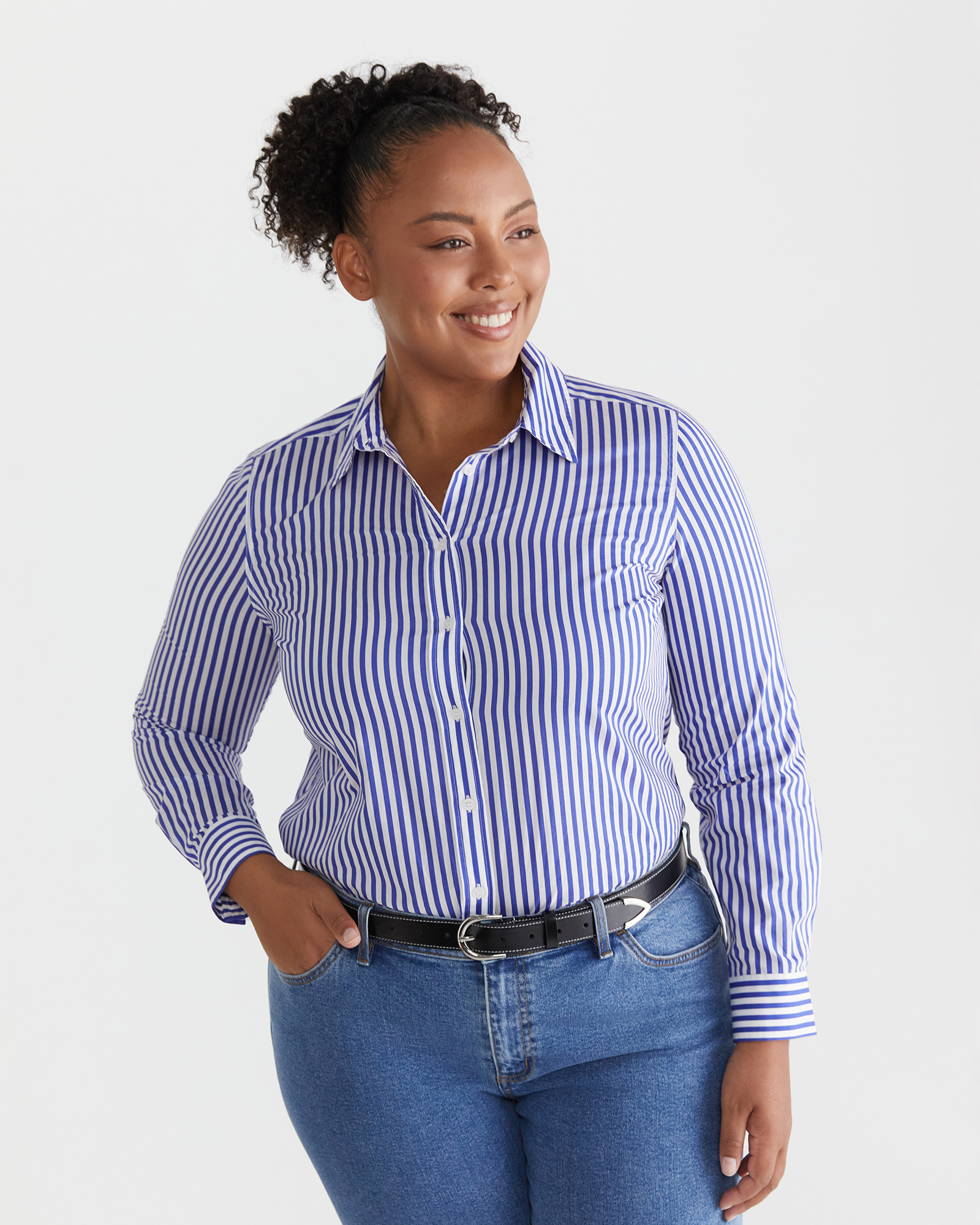 Stripe Lily Voile Shirt