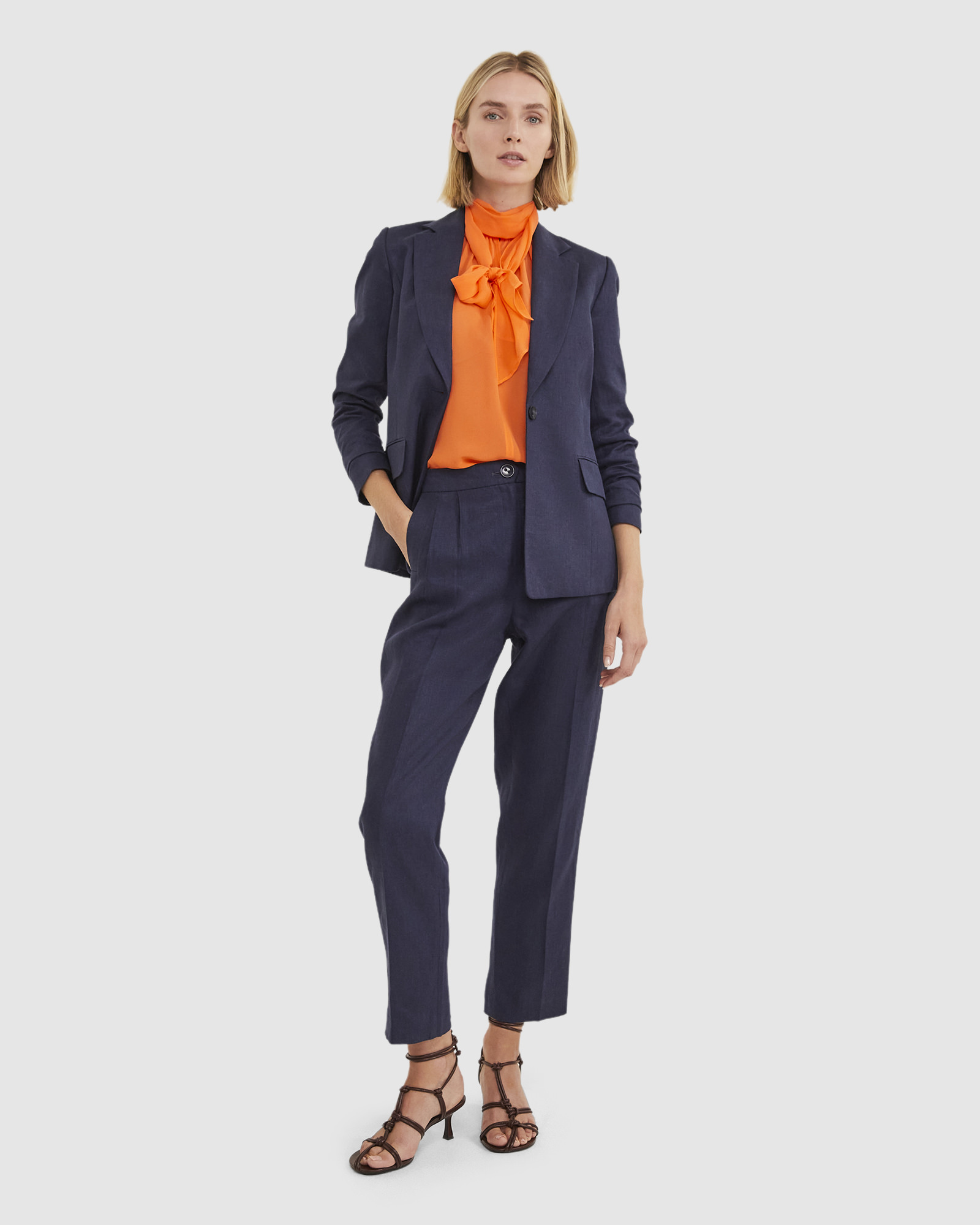 Adah Pussy Bow Silk Blouse