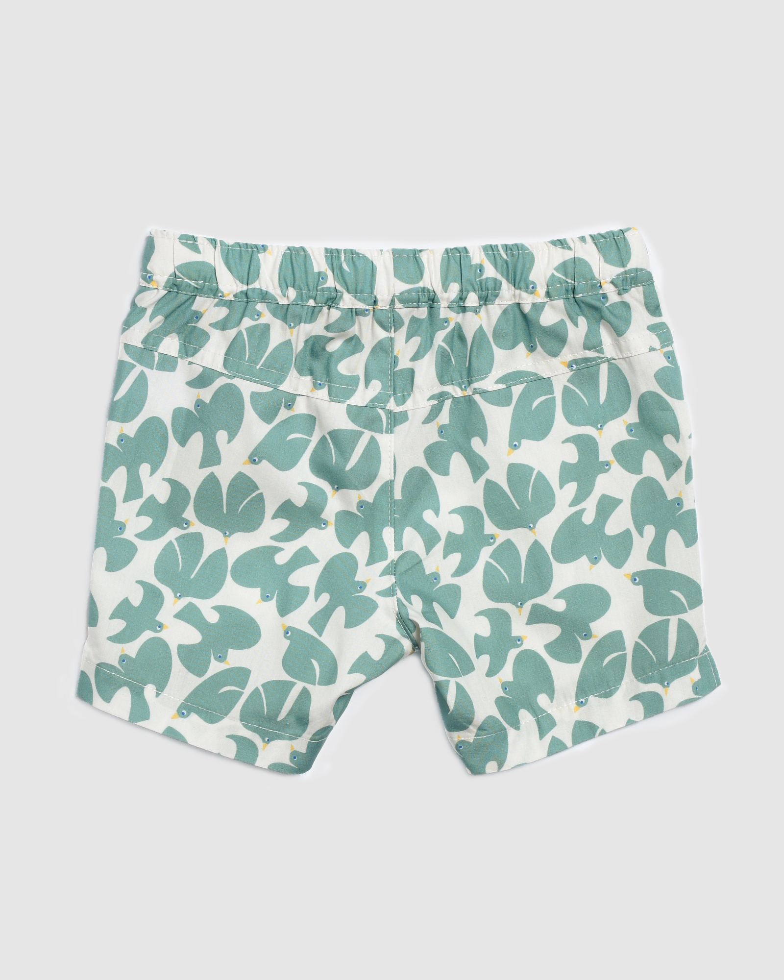 Bird Print Cotton Short