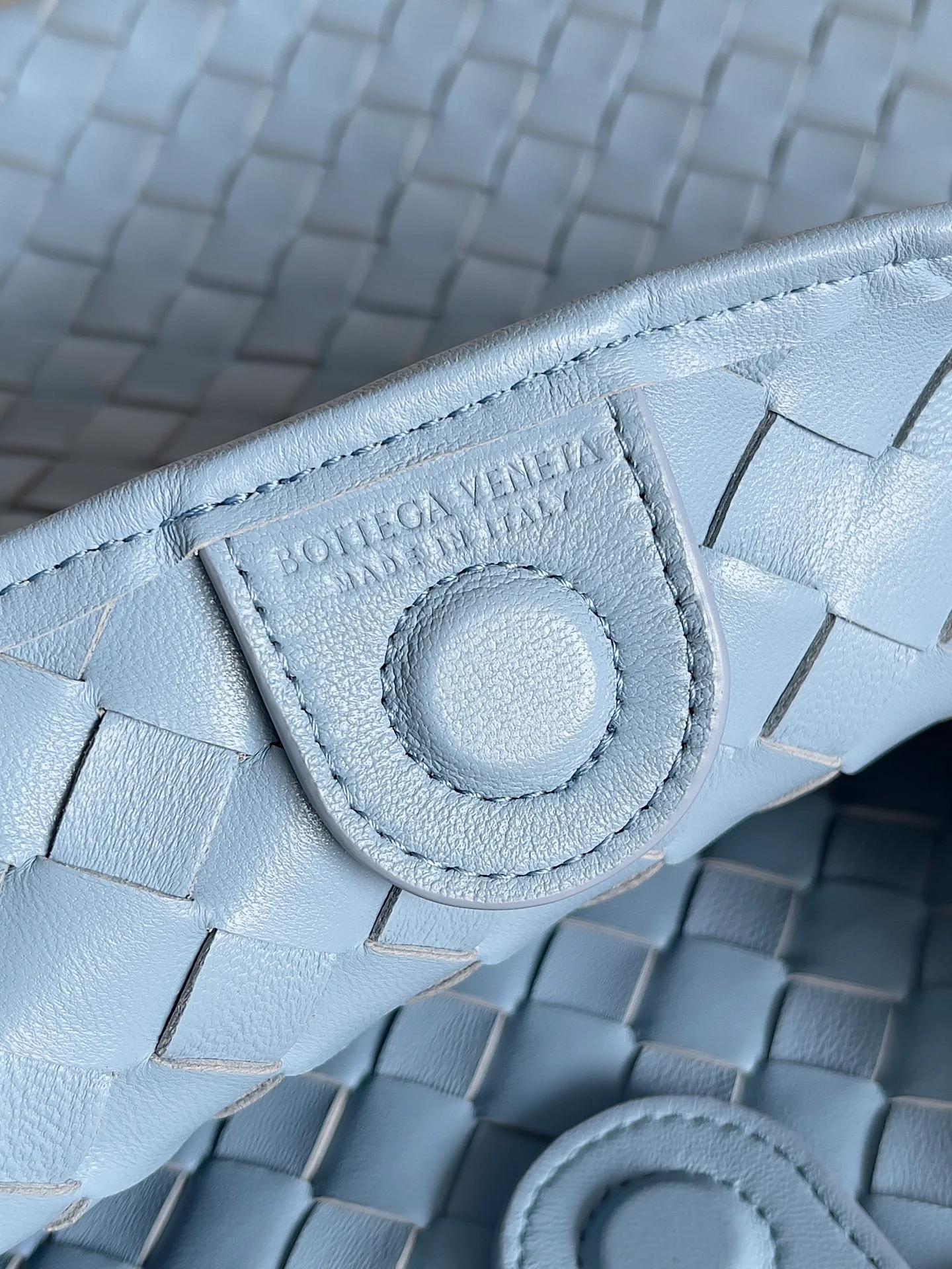 Сумка BV Sardine с латунной ручкой - Большая - Синяя