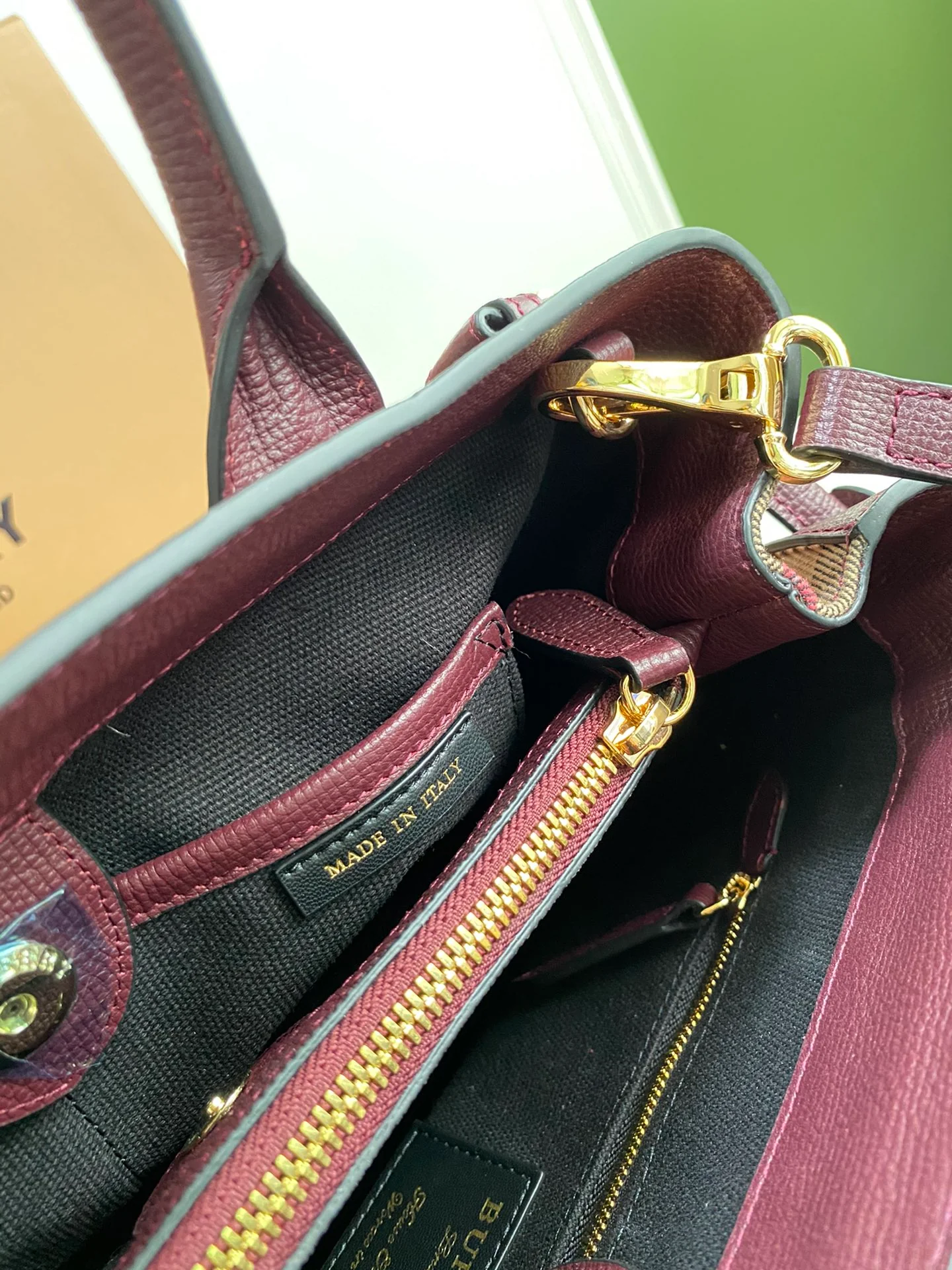 Сумка-тоут Burberry bbr-the-banner - бордовая