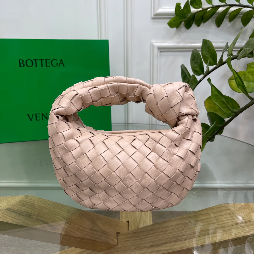 Плетеная круглая сумка-хобо BV Jodie с узлом - Размер 27х22х3 см - 5