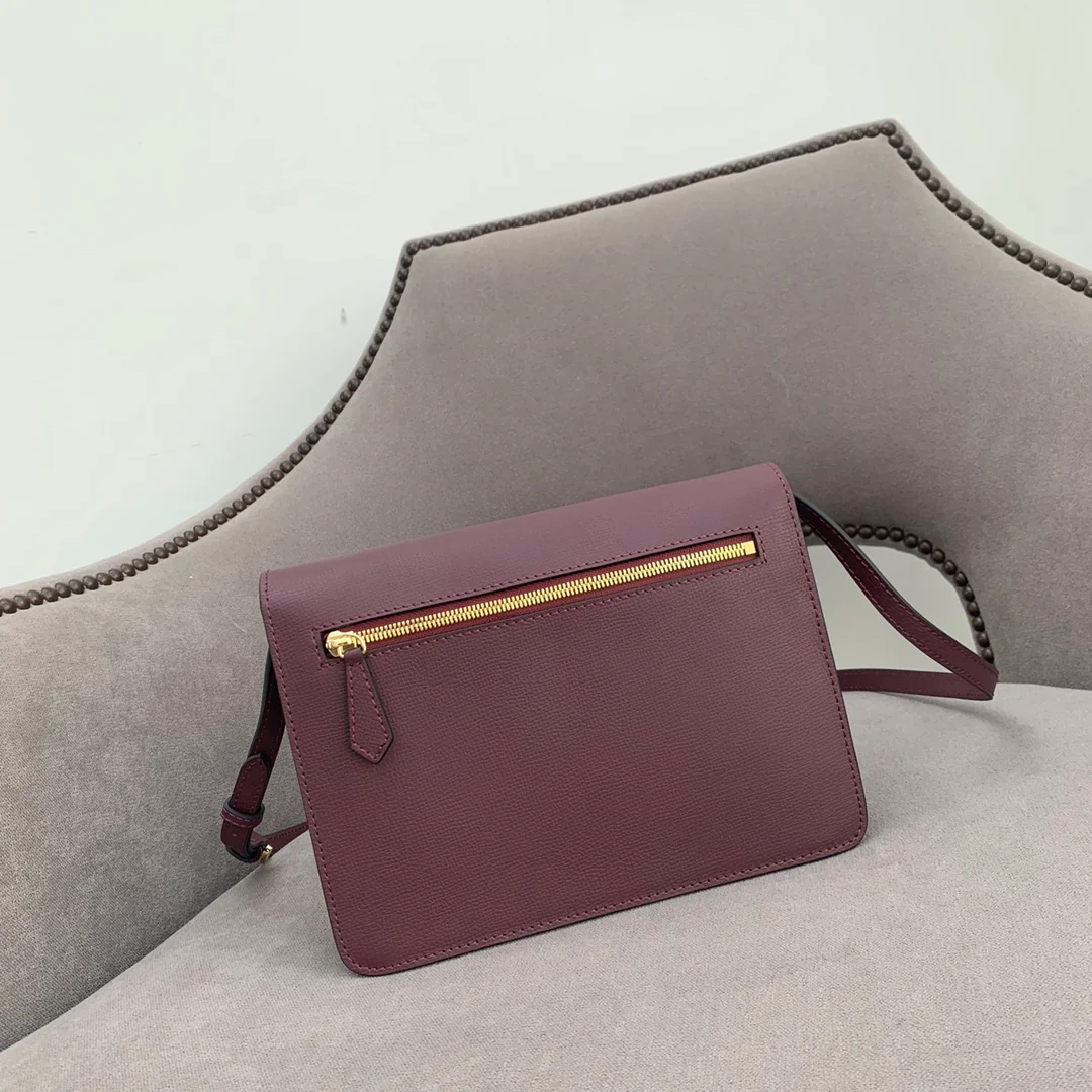 Сумка через плечо Burberry House в клетку, бордовая.