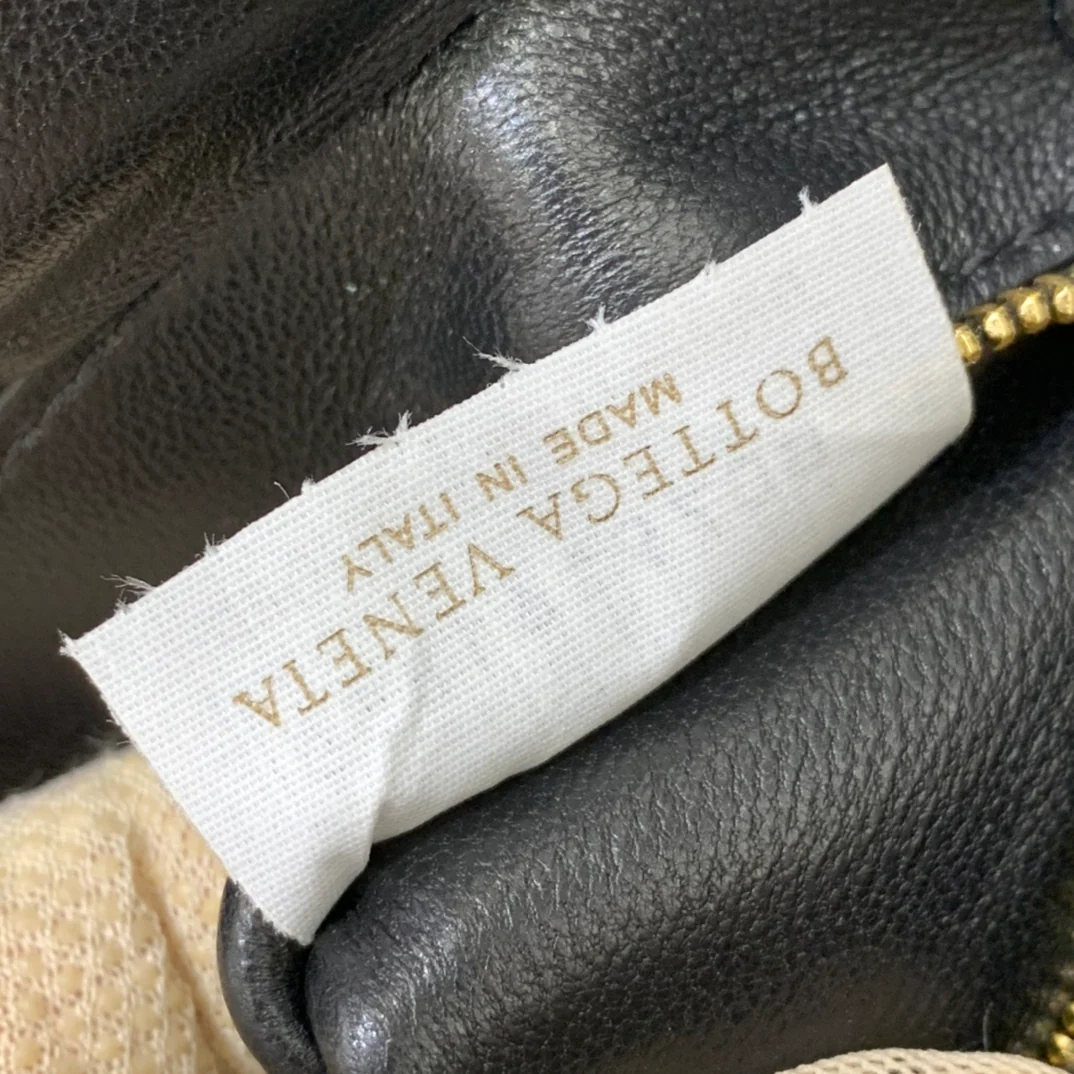 Сумка-мешок для кассет BV из плетеной кожи/подушка/телячья кожа/26x18x8 см/7