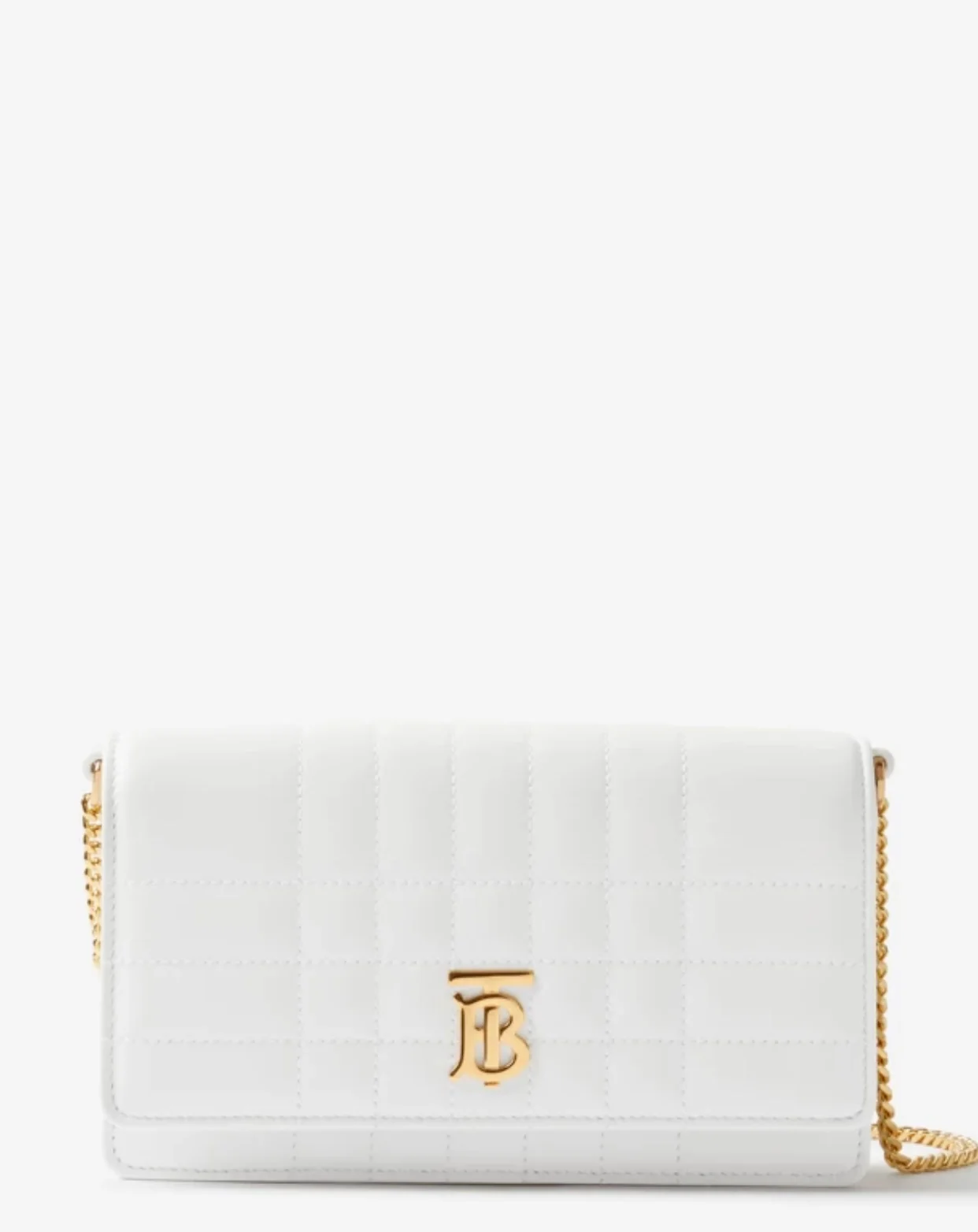 Сумка через плечо Burberry Lola из овечьей кожи - белая