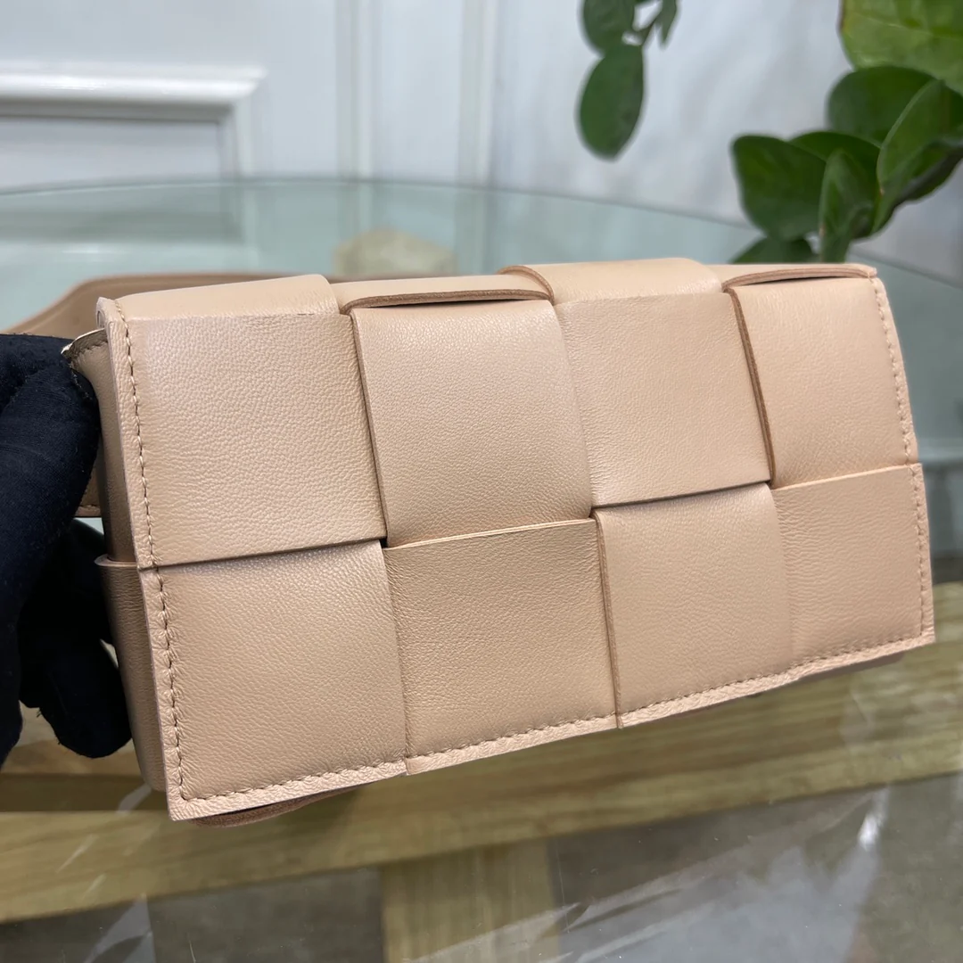 Поясная сумка BV из плетеной ткани, овечья кожа, 17 см, 5х9 см.