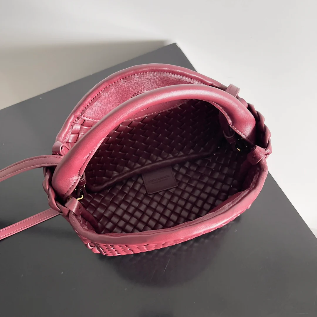 Сумка BV Cobble Bag - Мини - Бордовая